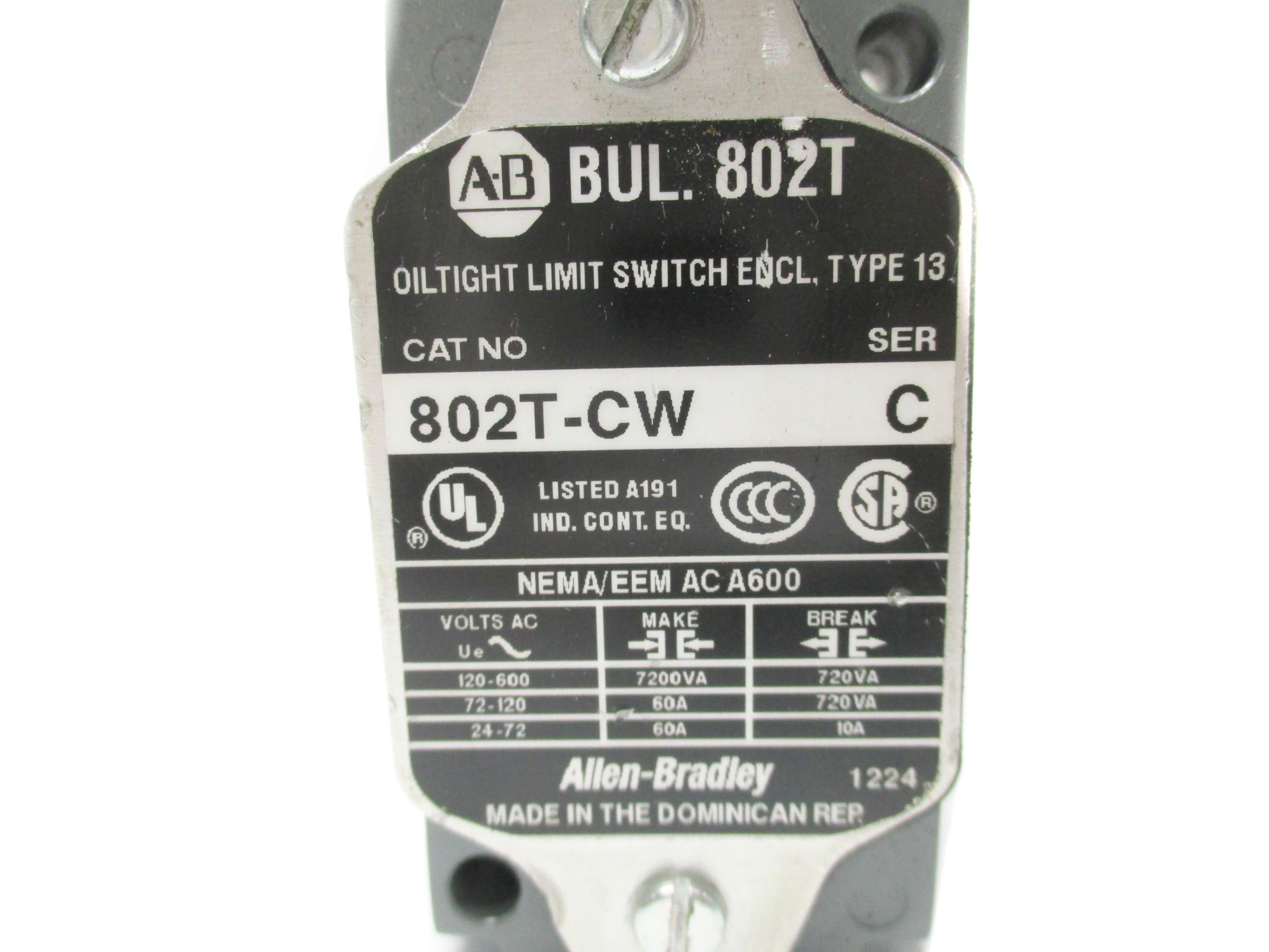INDUSTRIAL SPARE PART 802T-CW SER. C 120-600VAC 60A NSNP