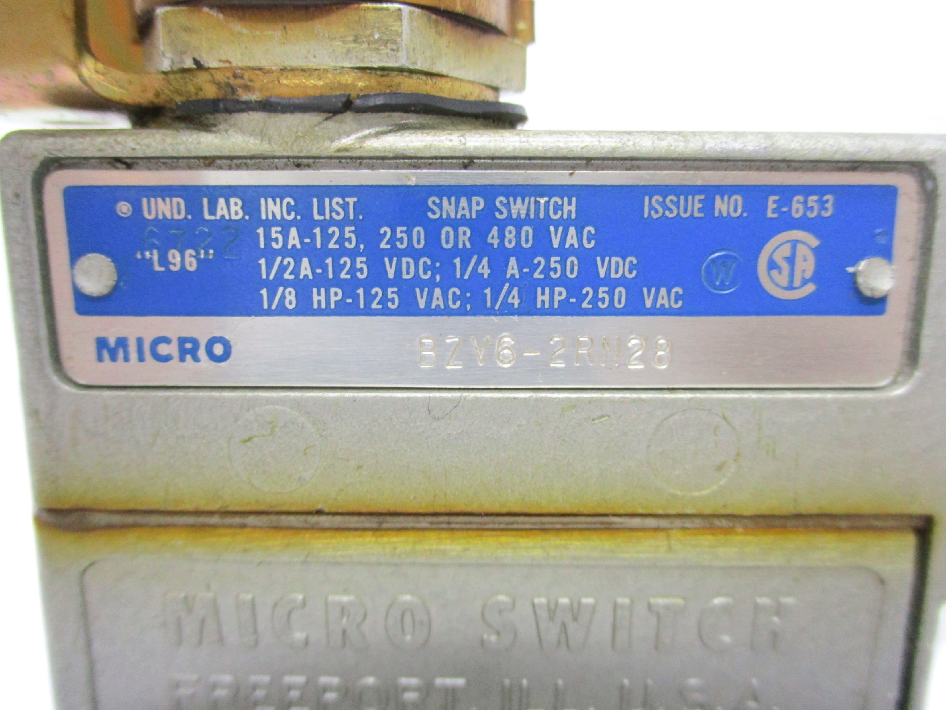 MICRO SWITCH BZV6-2RN28 (GREY) NSNP
