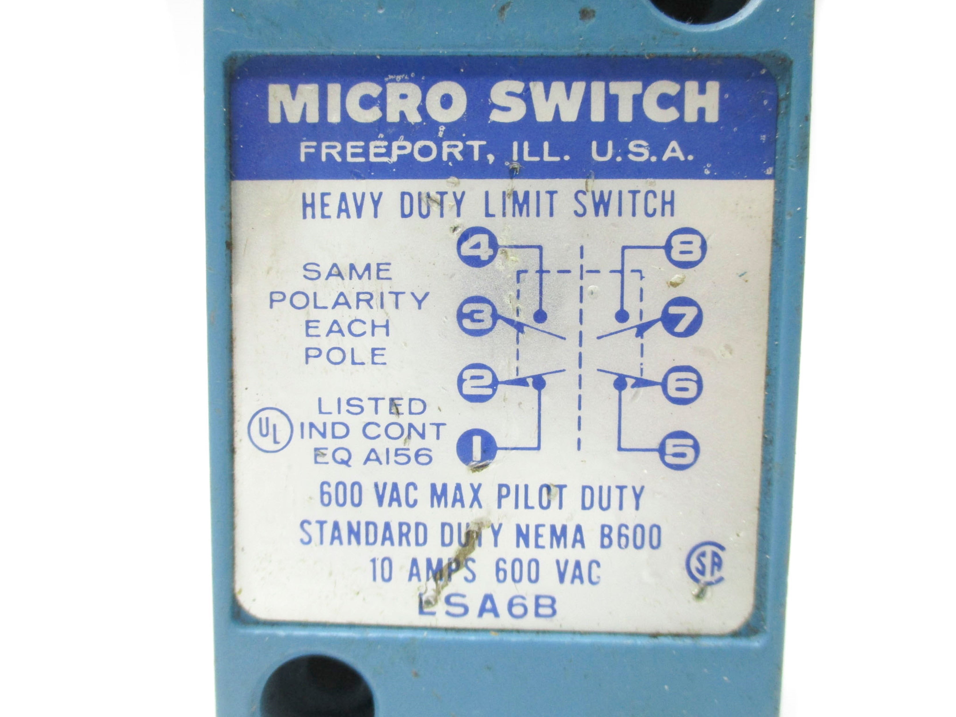 MICRO SWITCH LSA6B (AS PICTURED) UNMP