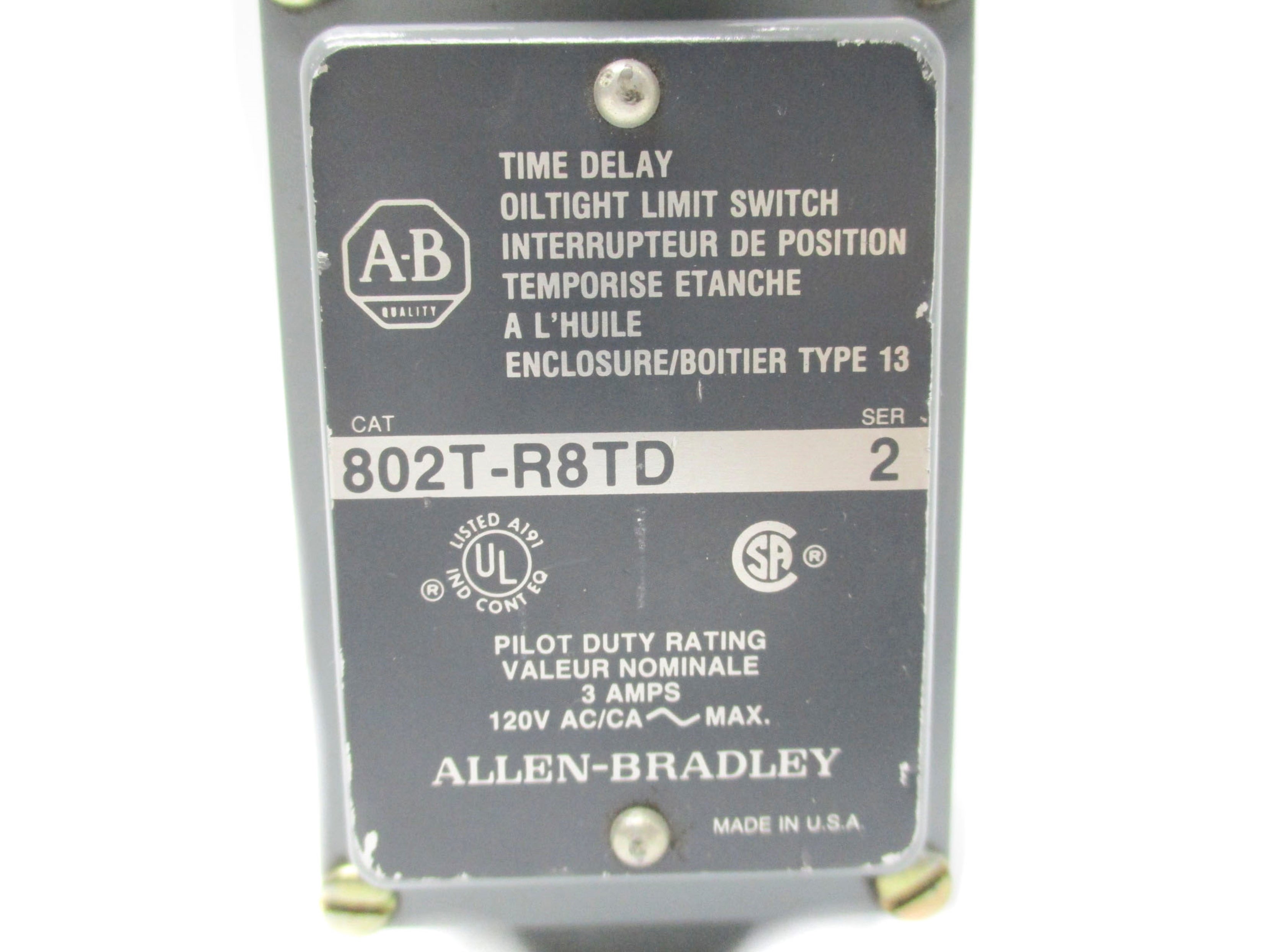 INDUSTRIAL SPARE PART 802T-R8TD SER. 2 (AS PICTURED) UNMP