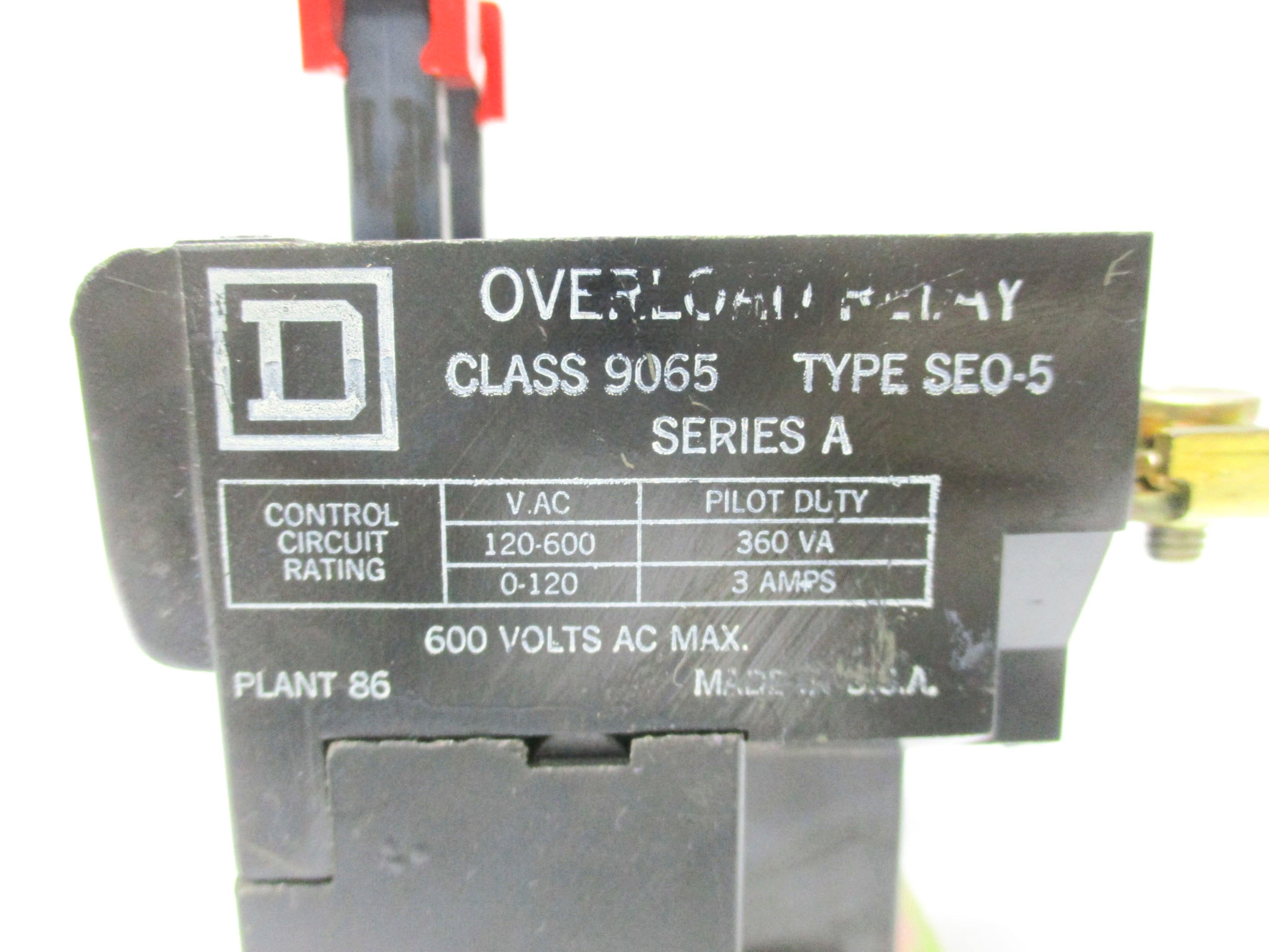 SQUARE D 9065 SE0-5 SER. A 120-600V UNMP