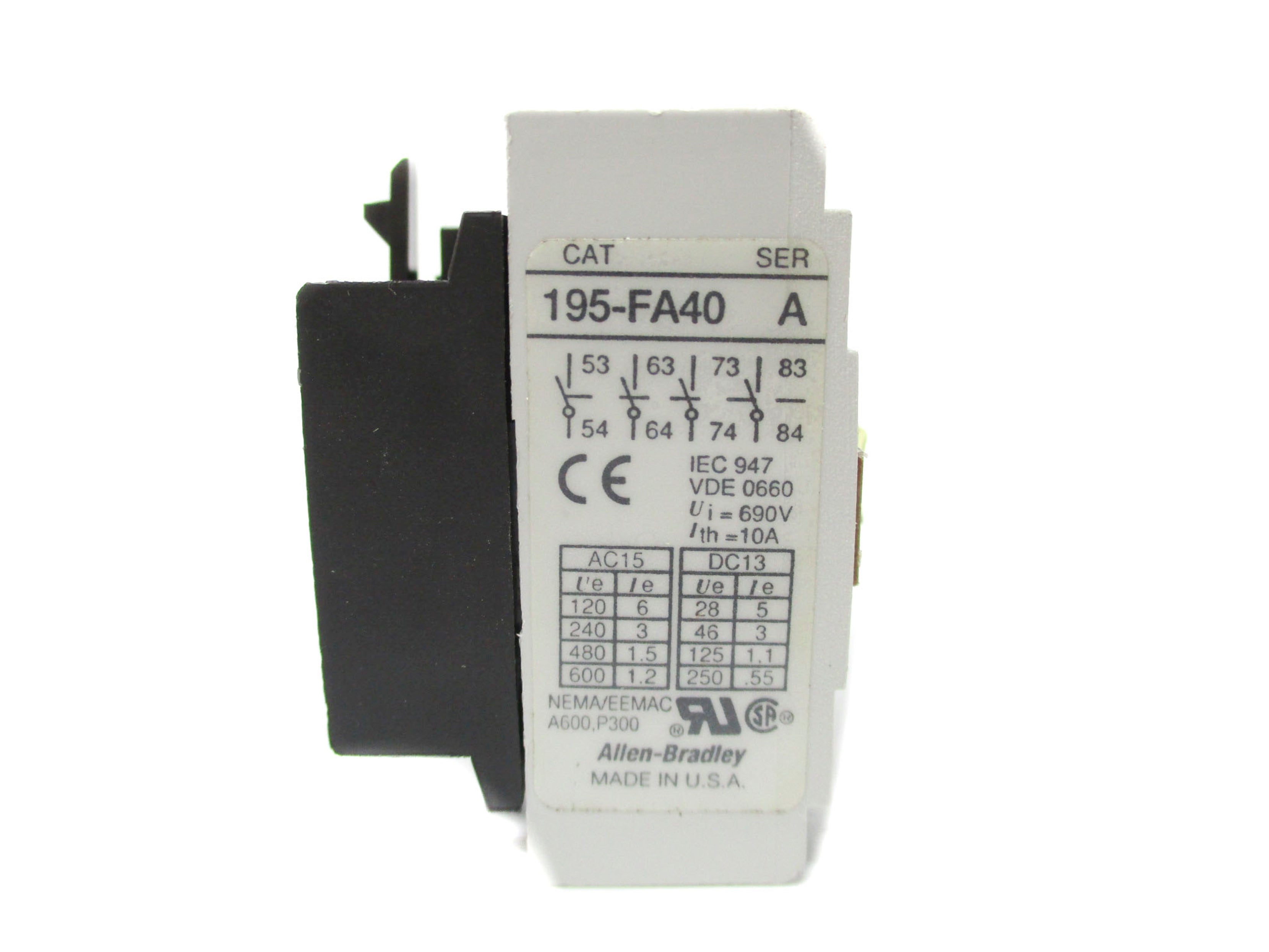 INDUSTRIAL SPARE PART 195-FA40 SER. A UNMP