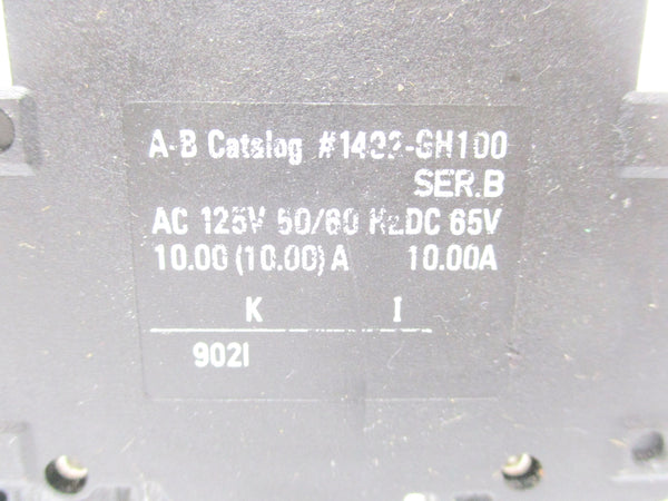 ALLEN BRADLEY 1492-GH100 SER. B 125V UNMP