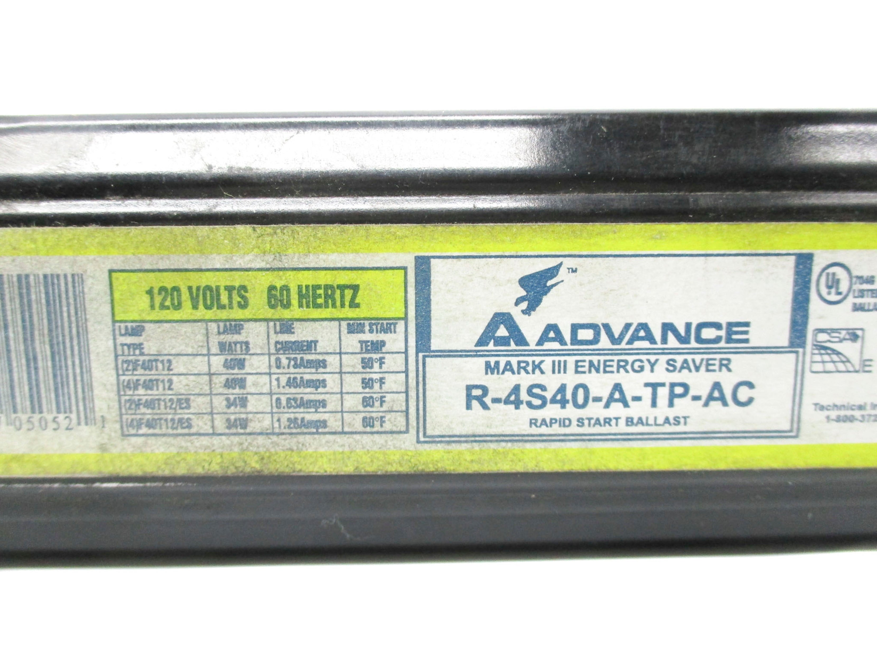 ADVANCE R-4S40-A-TP-AC (AS PICTURED) UNMP