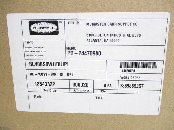 HUBBELL BL-400S8-WH-BI-UPL NSMP