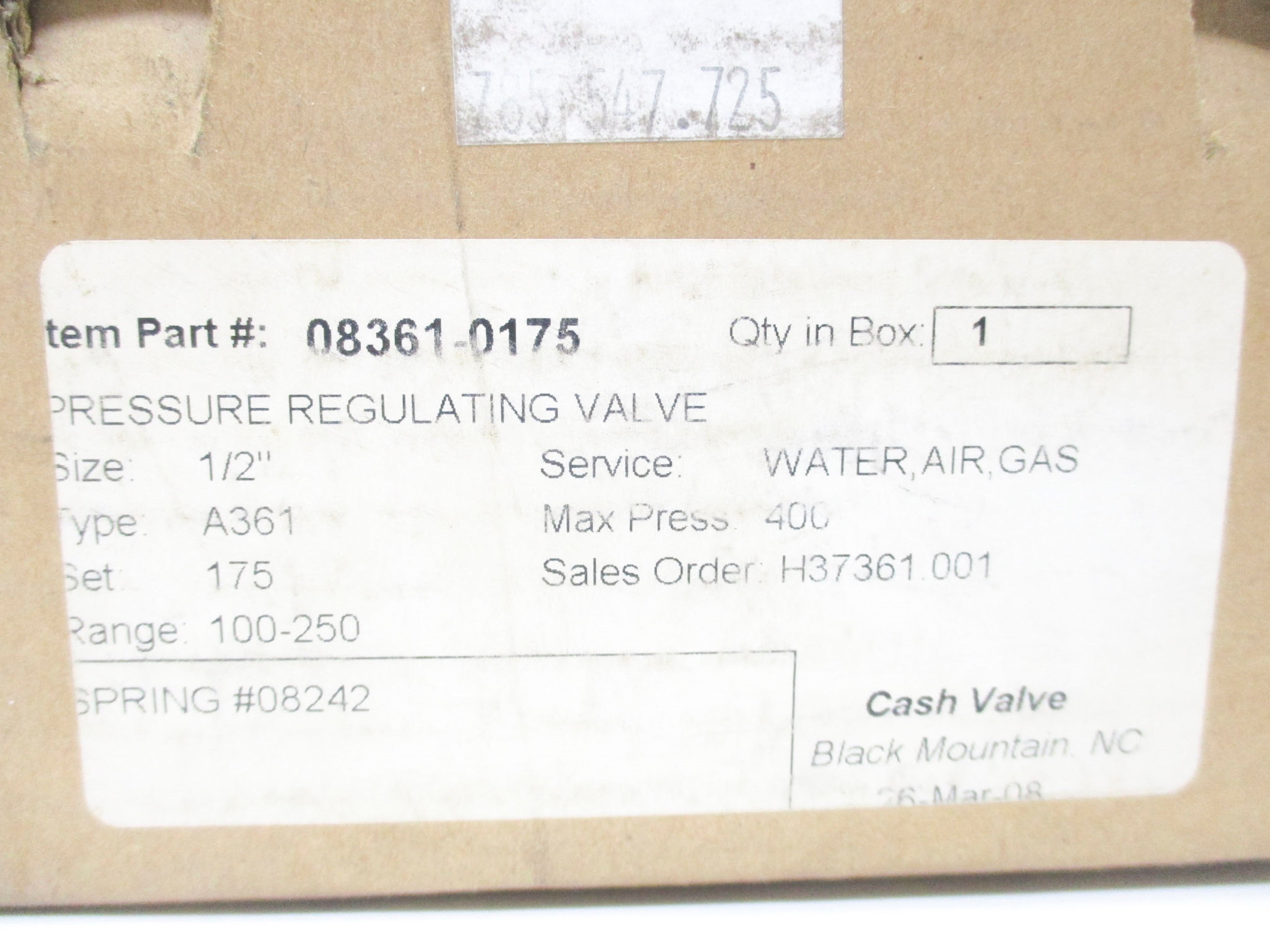 CASH VALVE A361 100-250PSI 1/2" NSMP