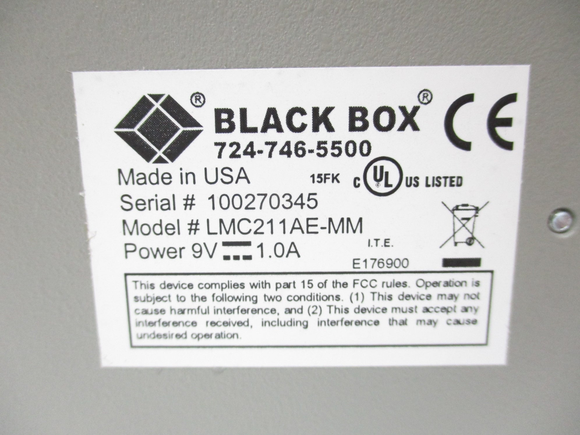 BLACK BOX LMC211AE-MM NSMP