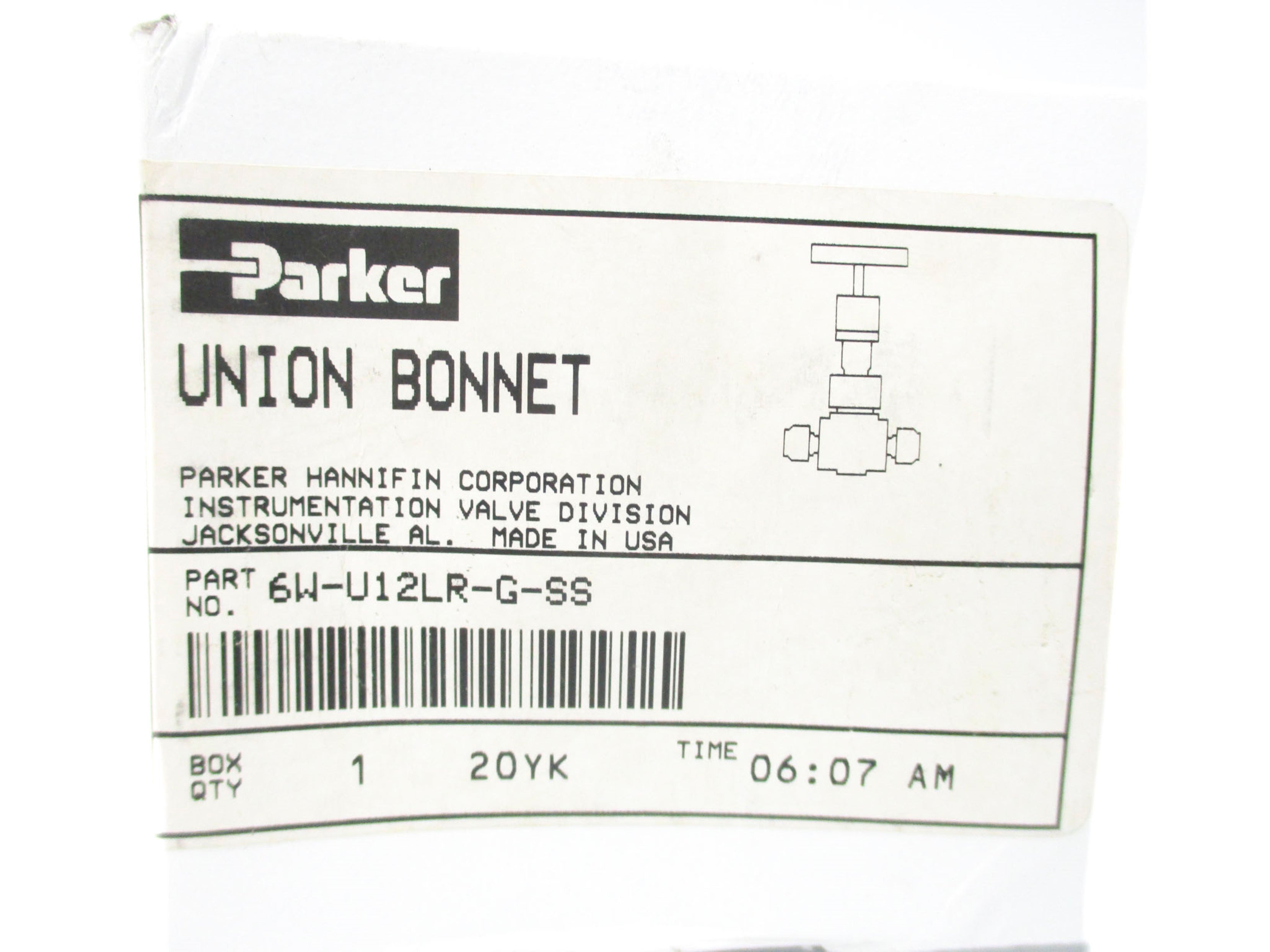 PARKER 6W-U12LR-G-SS NSMP