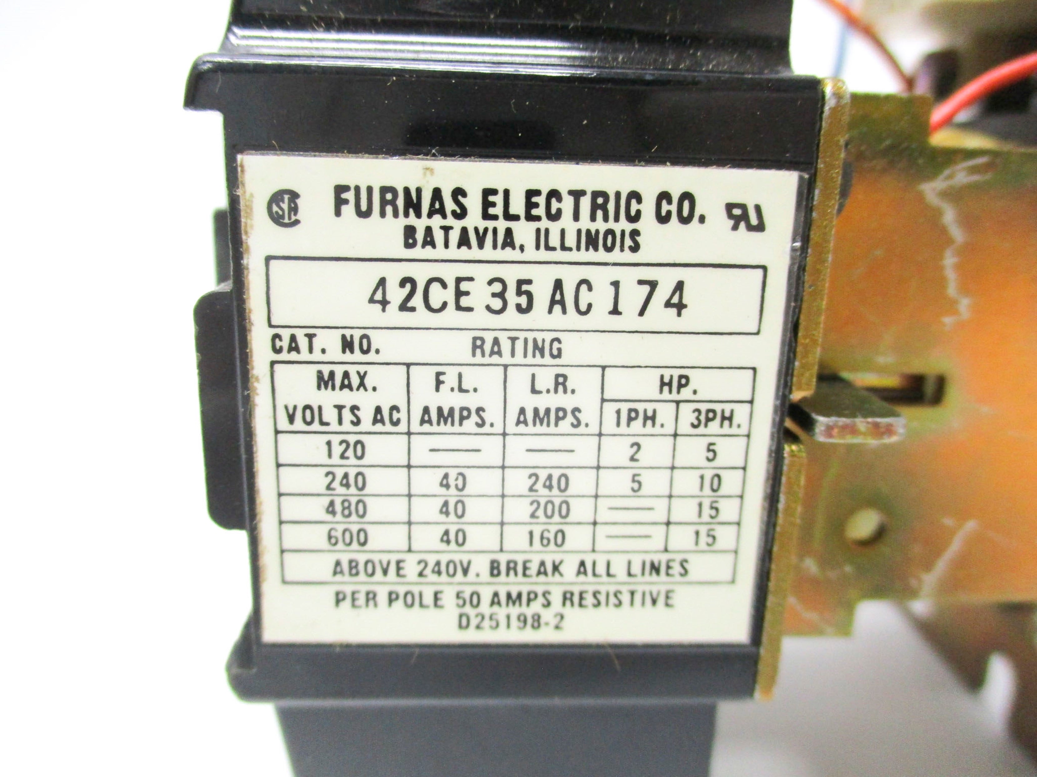 FURNAS ELECTRONIC 42CE35AC174 120V NSNP