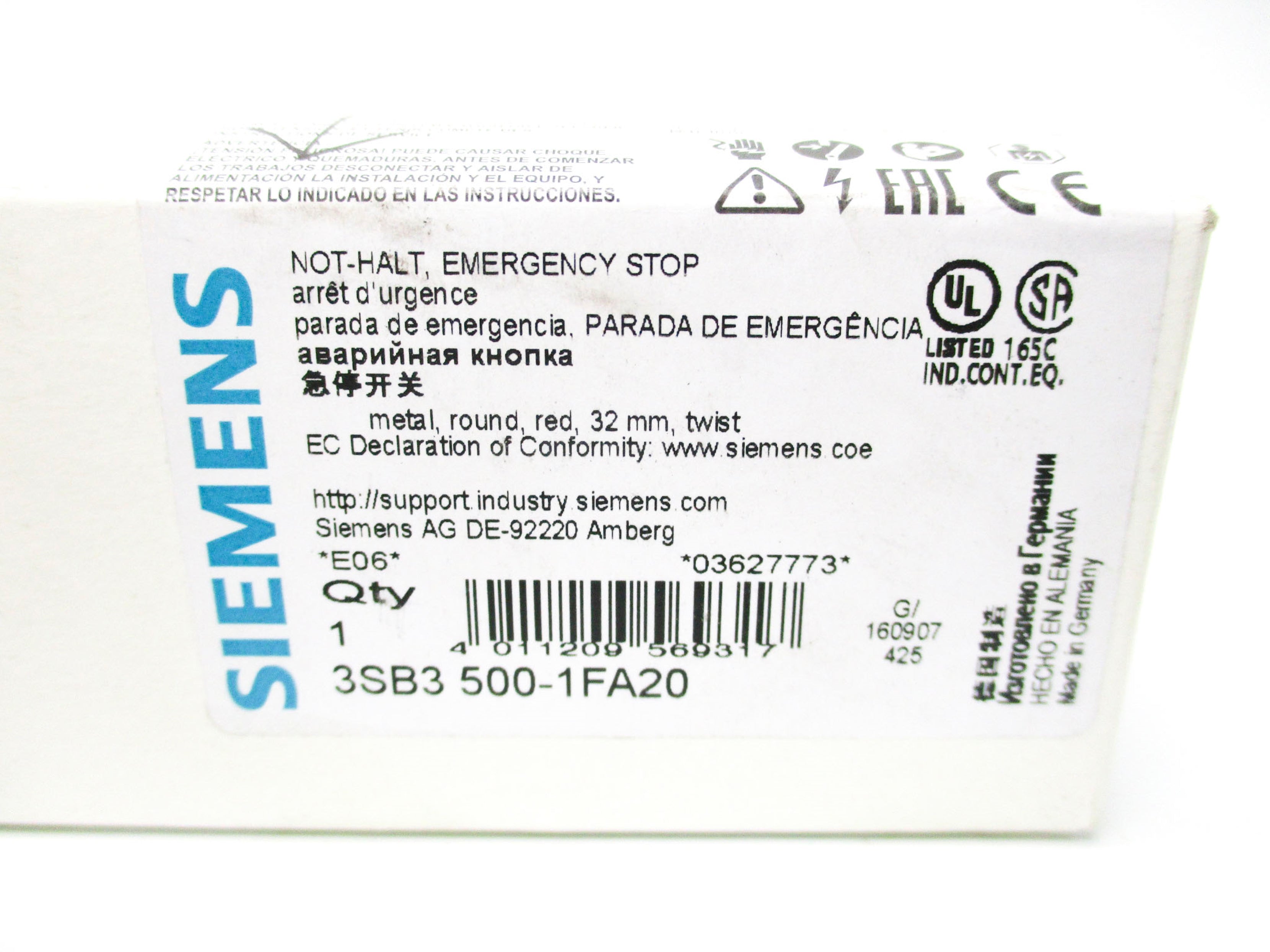 SIEMENS 3SB3500-1FA20 NSMP