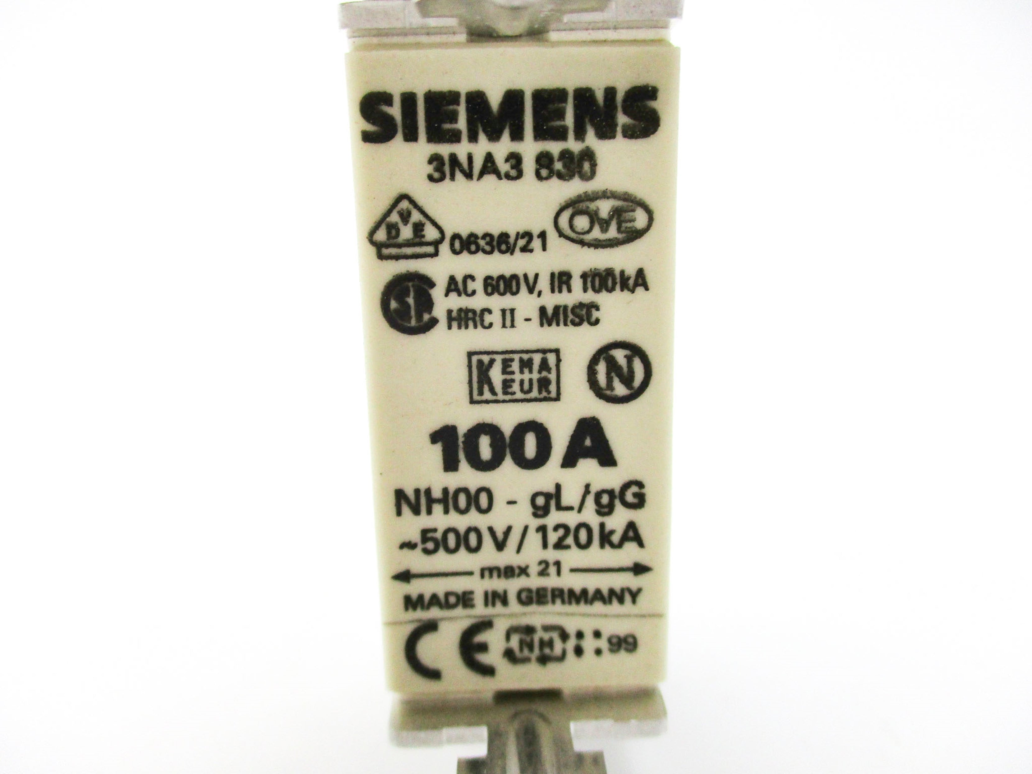 SIEMENS 3NA3830 600VAC 100A NSNP
