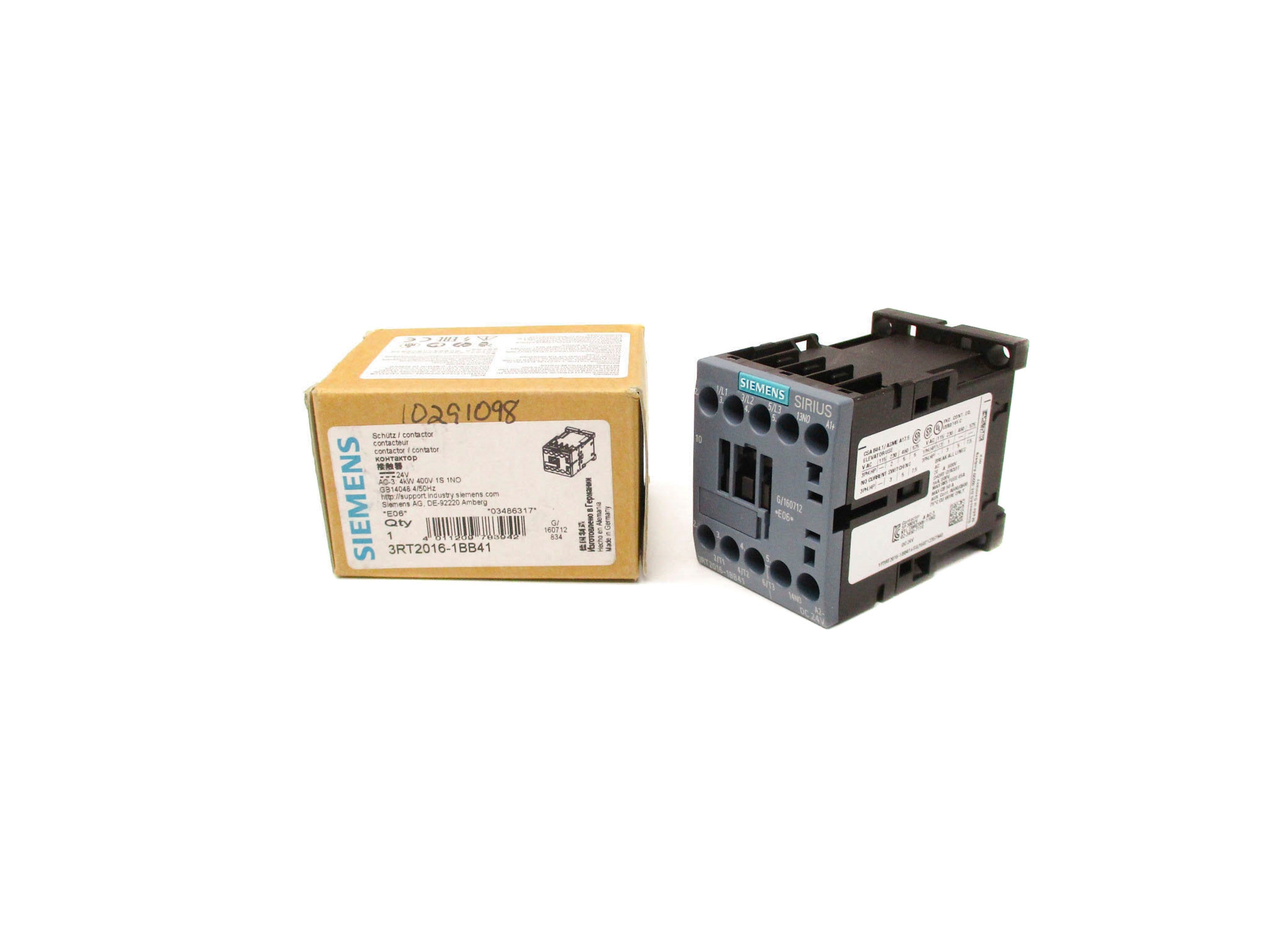SIEMENS 3RT2016-1BB41 24VDC 22A NSMP