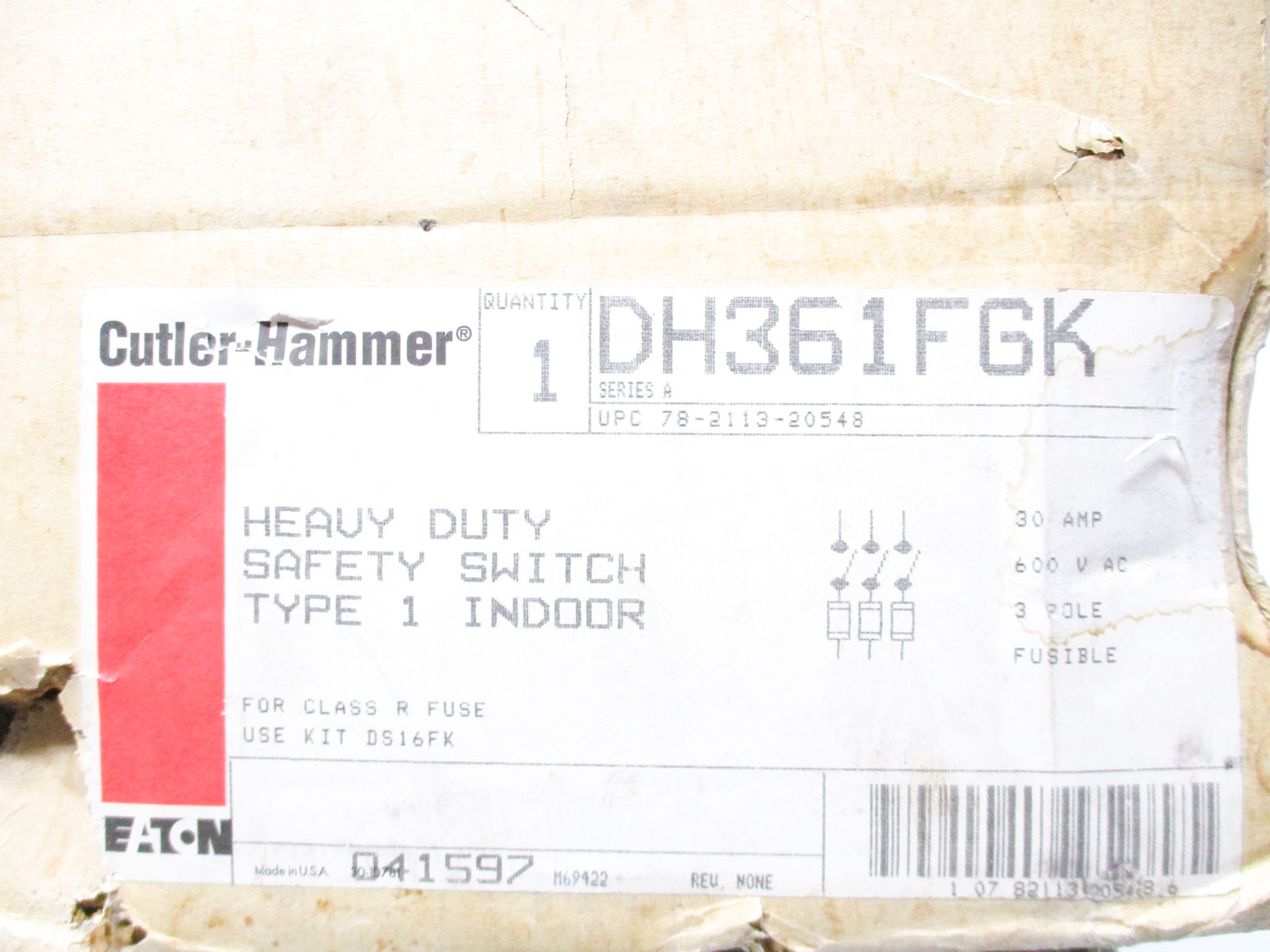 CUTLER HAMMER DH361FGK (AS PICTURED) NSMP