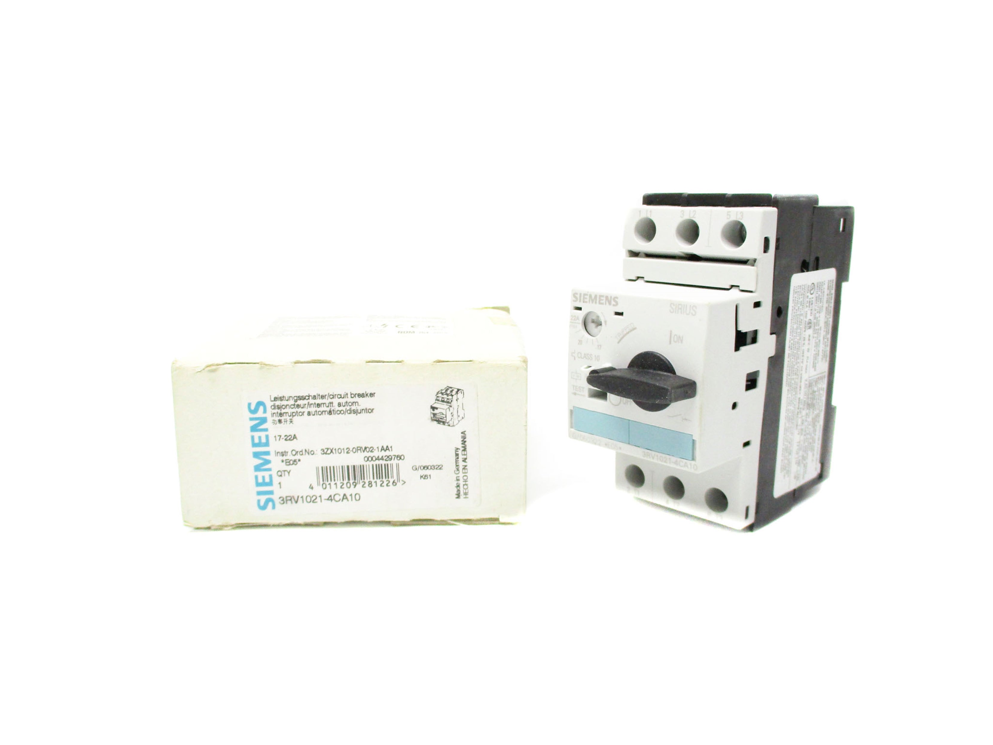 SIEMENS 3RV1021-4CA10 400V 125A NSMP