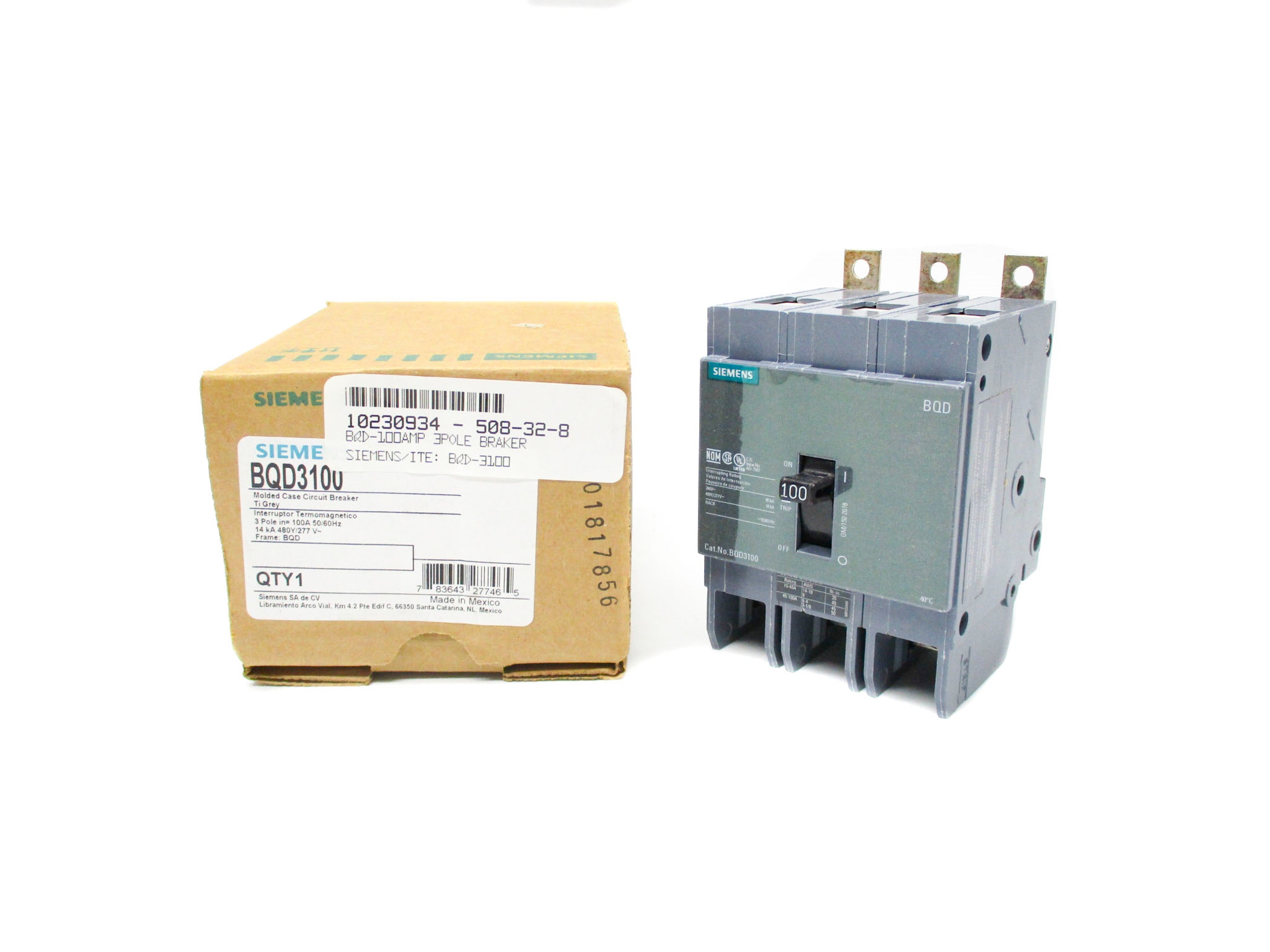 SIEMENS BQD3100 277V 100A NSMP