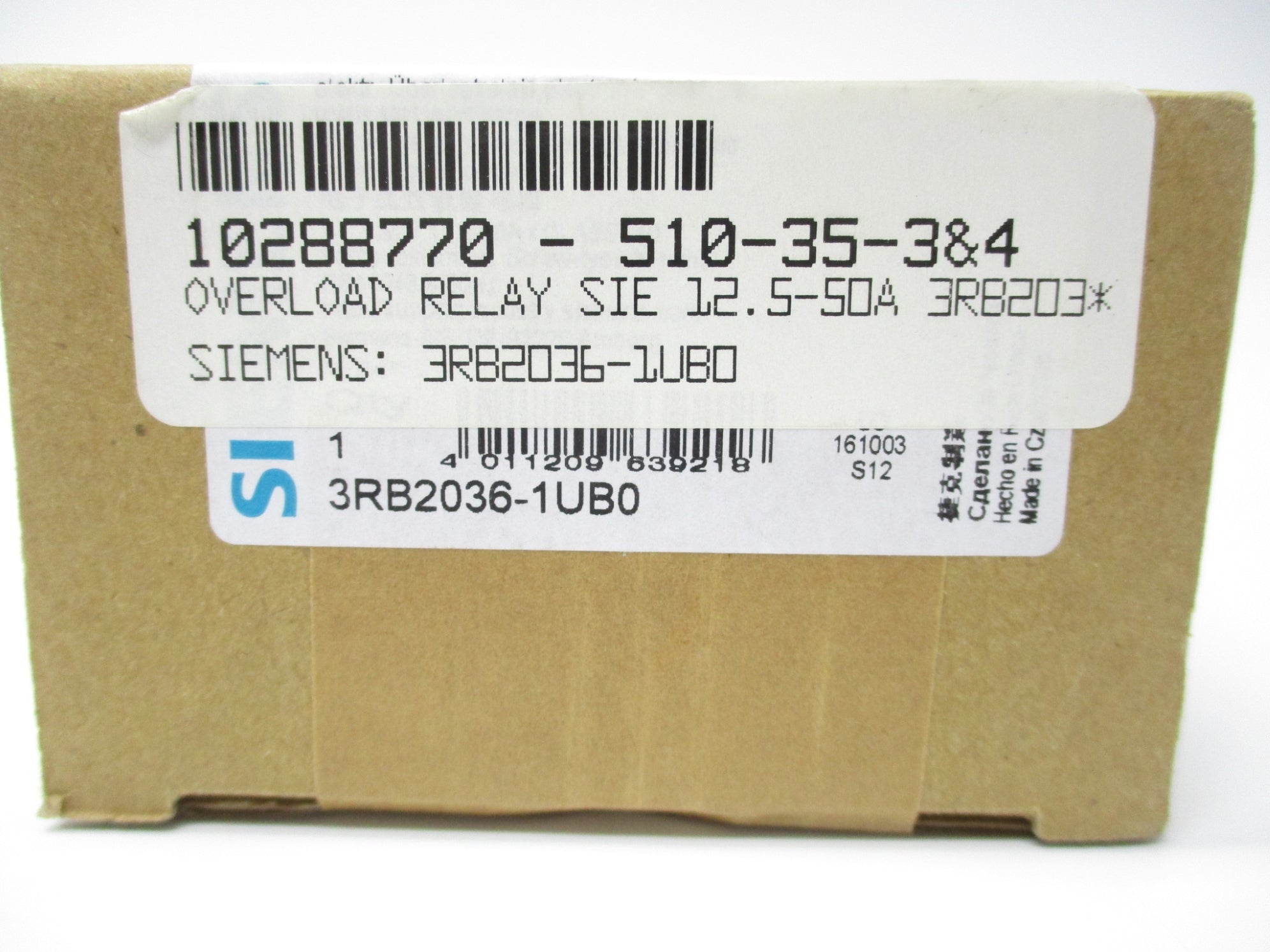 SIEMENS 3RB2036-1UB0 12.5-50A NSFS