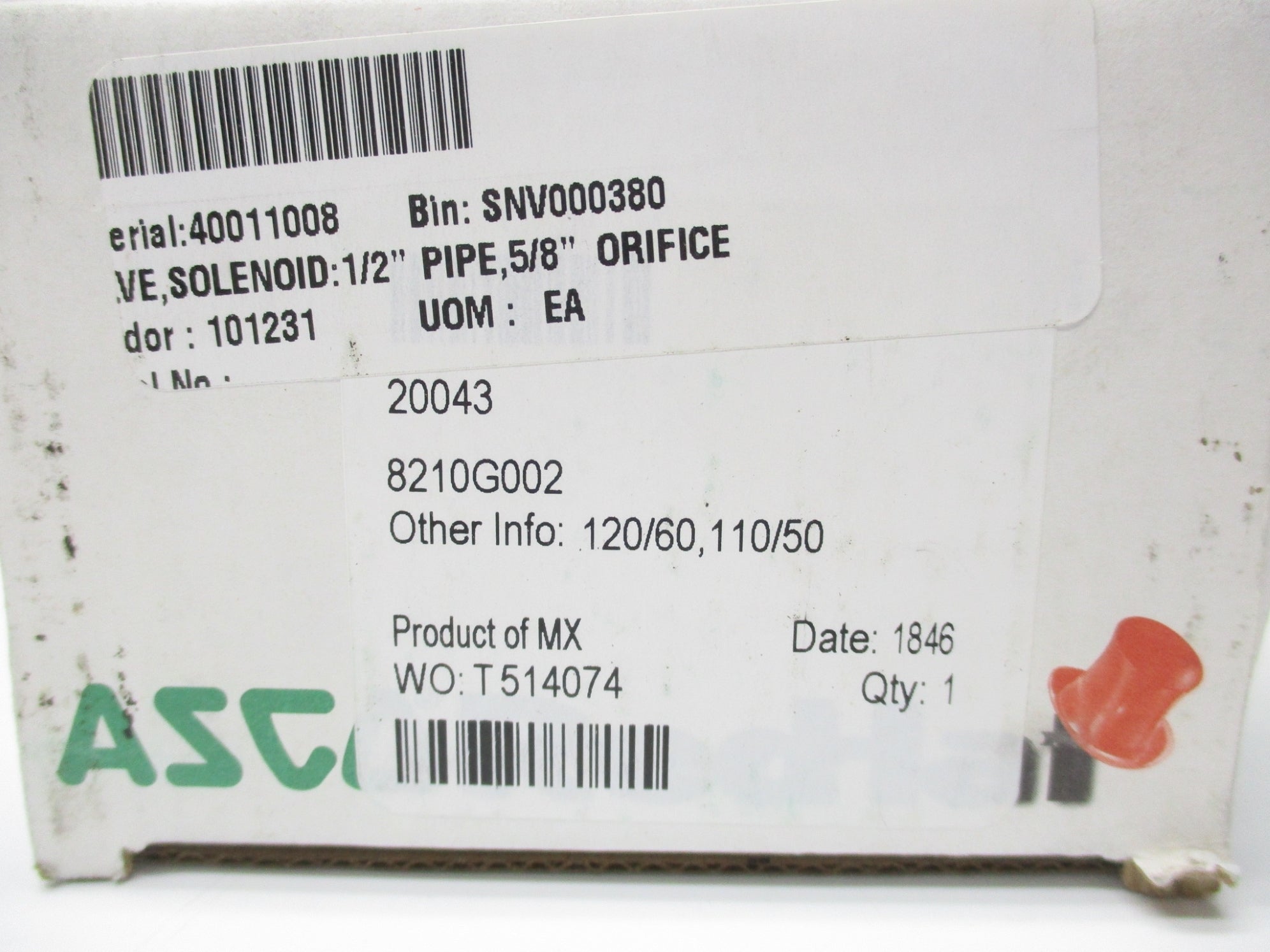 ASCO 8210G002 5-200 PSI NSMP