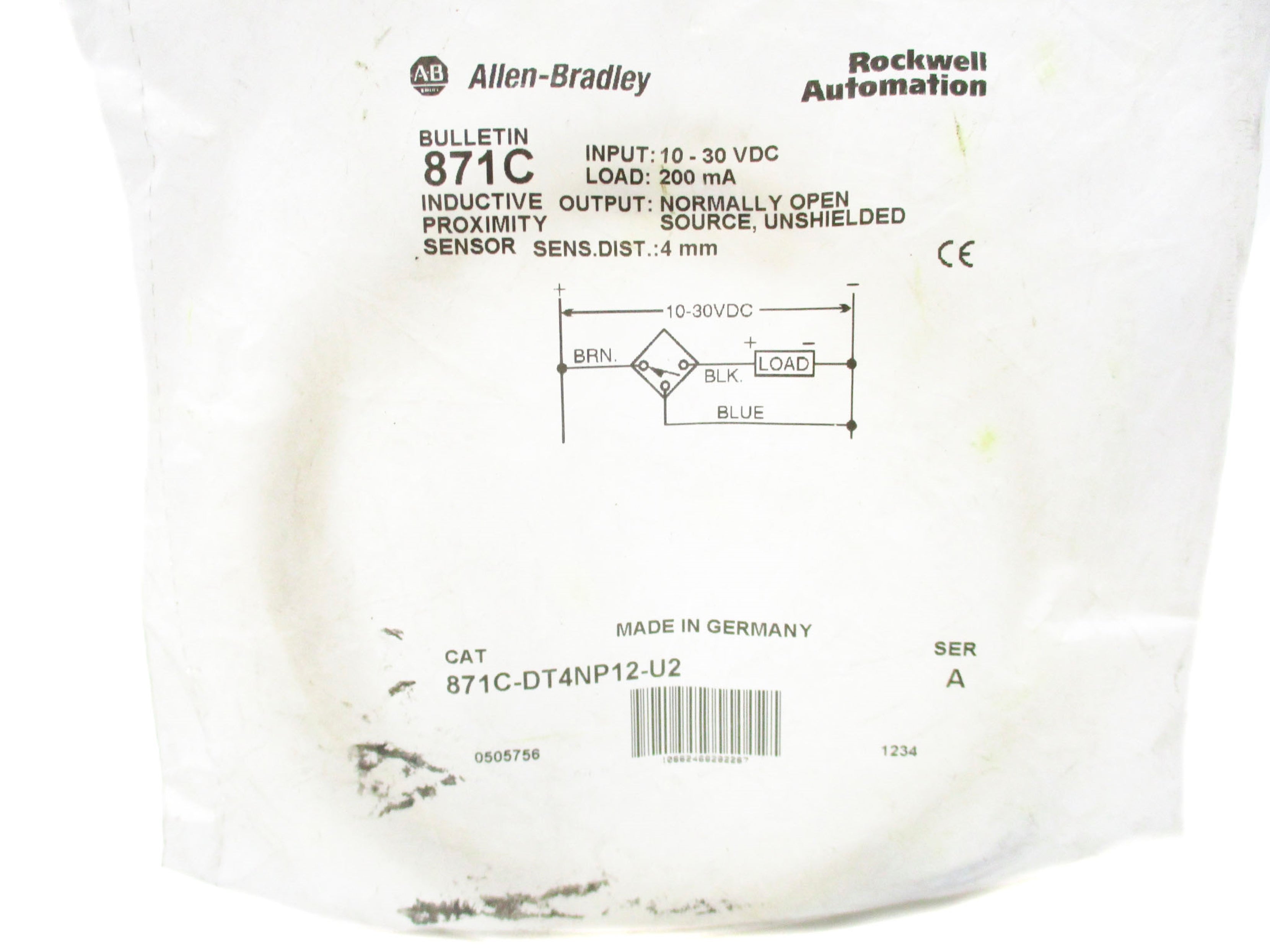 ALLEN BRADLEY 871C-DT4NP12-U2 SER. A NSMP