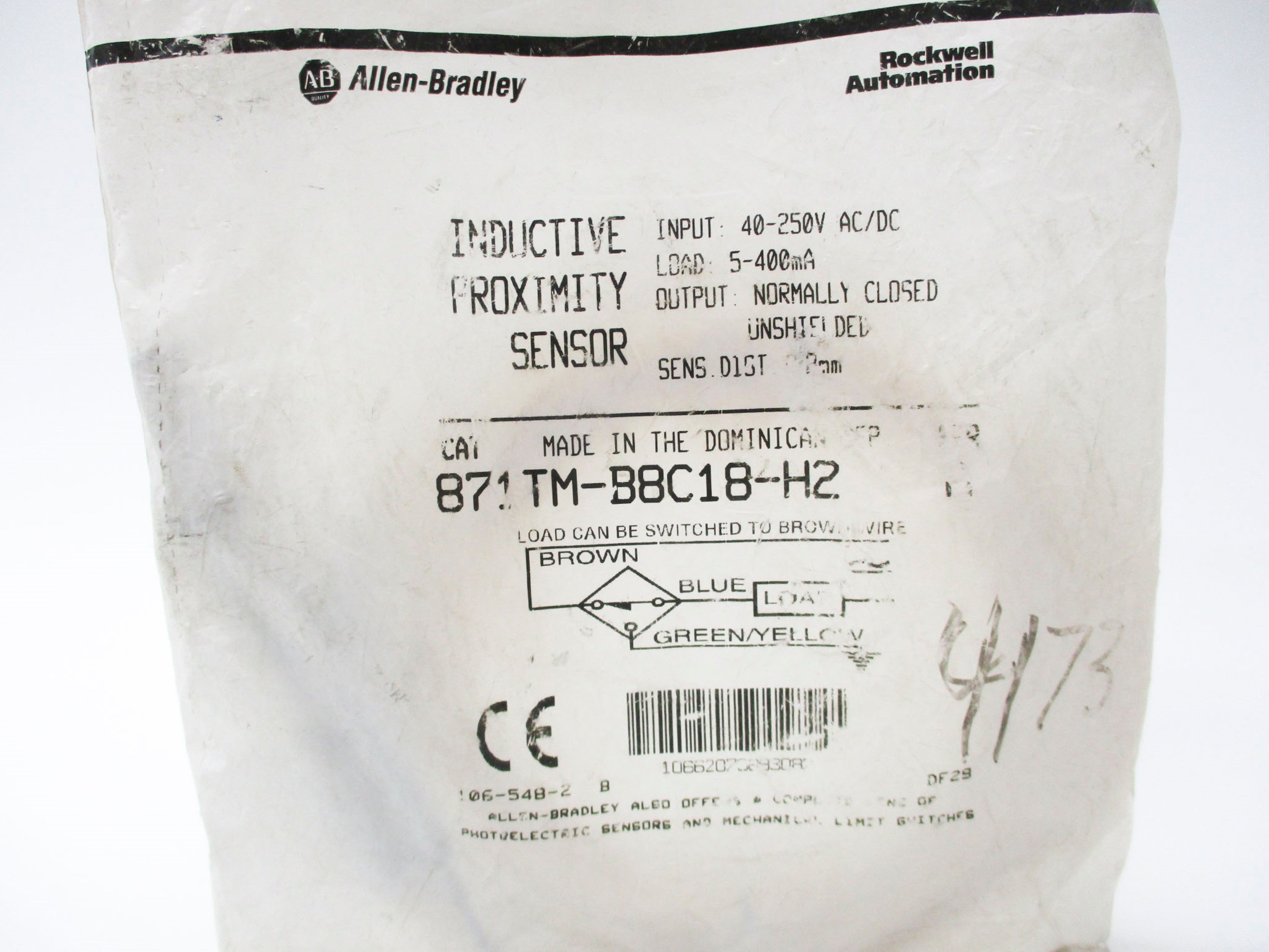 ALLEN BRADLEY 871TM-B8C18-H2 SER. A NSMP