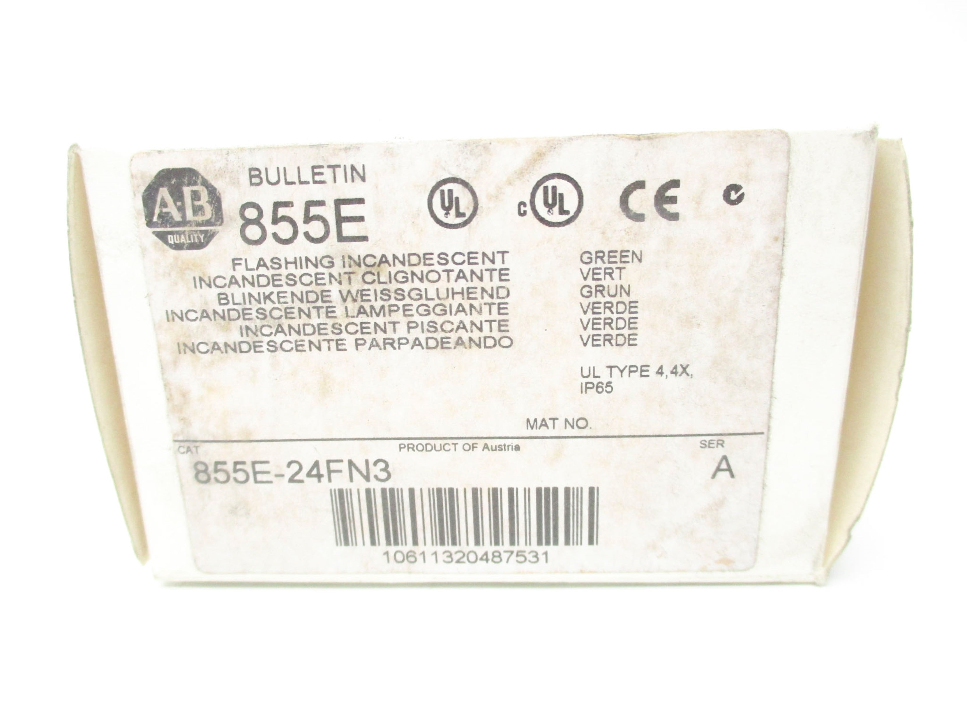 ALLEN BRADLEY 855E-24FN3 SER. A (WH) NSMP