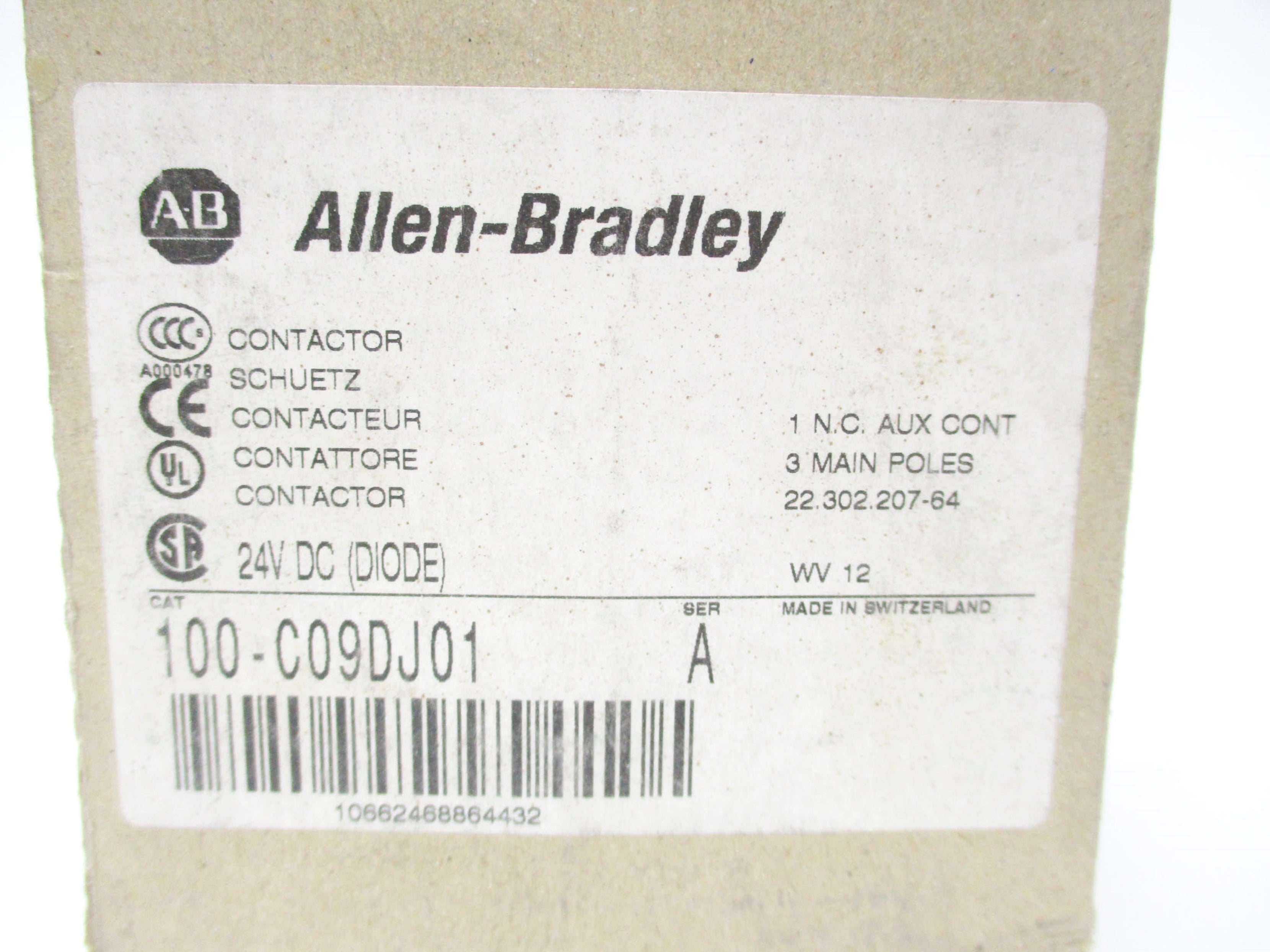 ALLEN BRADLEY 100-C09DJ01 SER. A 24V (BR) NSMP