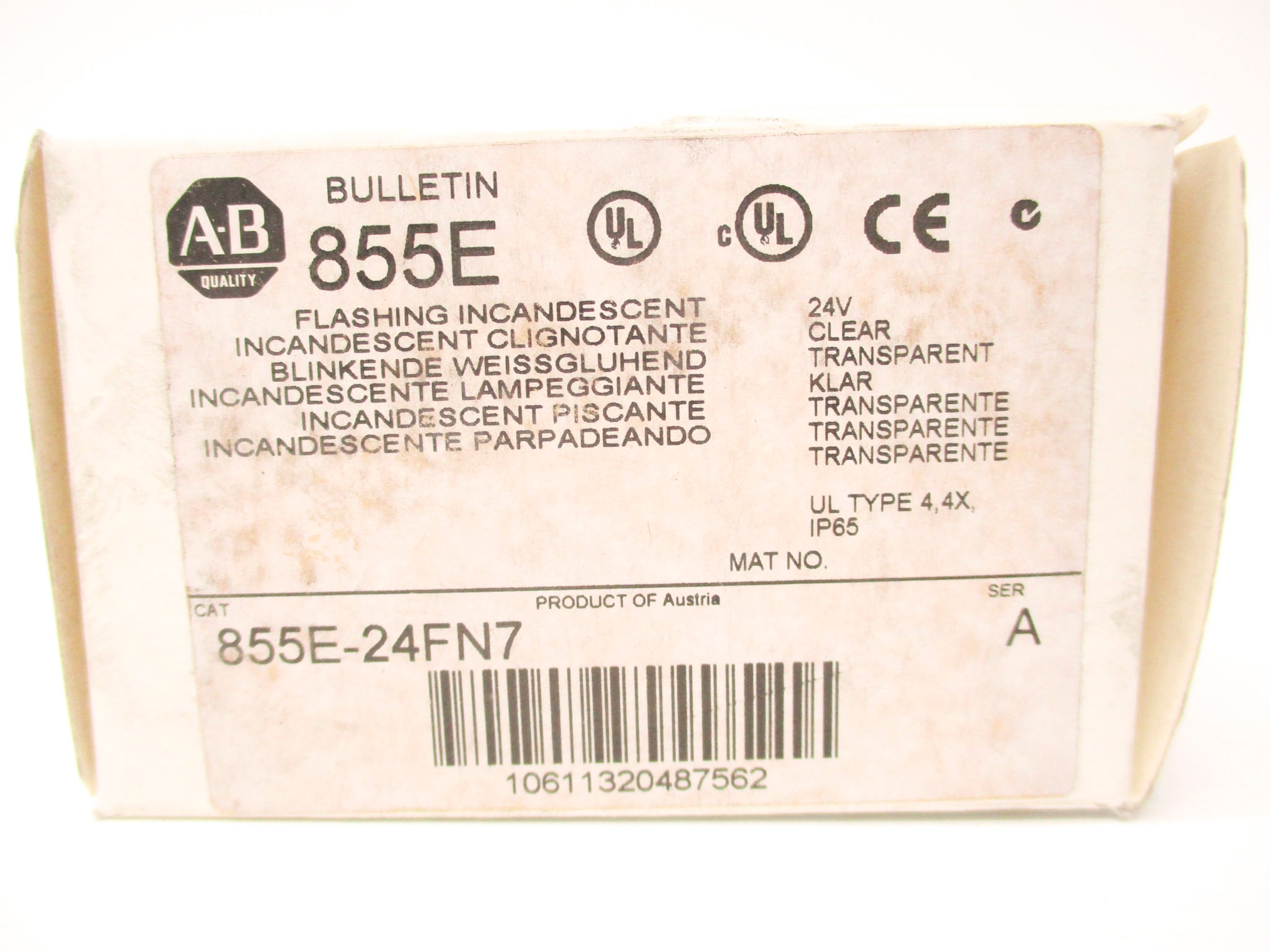 ALLEN BRADLEY 855E-24FN7 SER. A (WH) NSMP