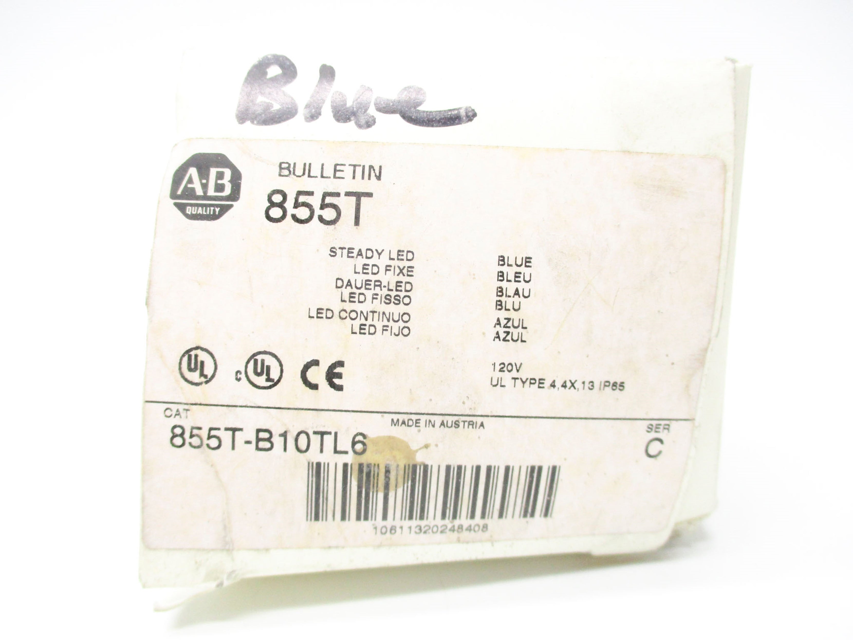 ALLEN BRADLEY 855T-B10TL6 SER. C (WH) NSMP