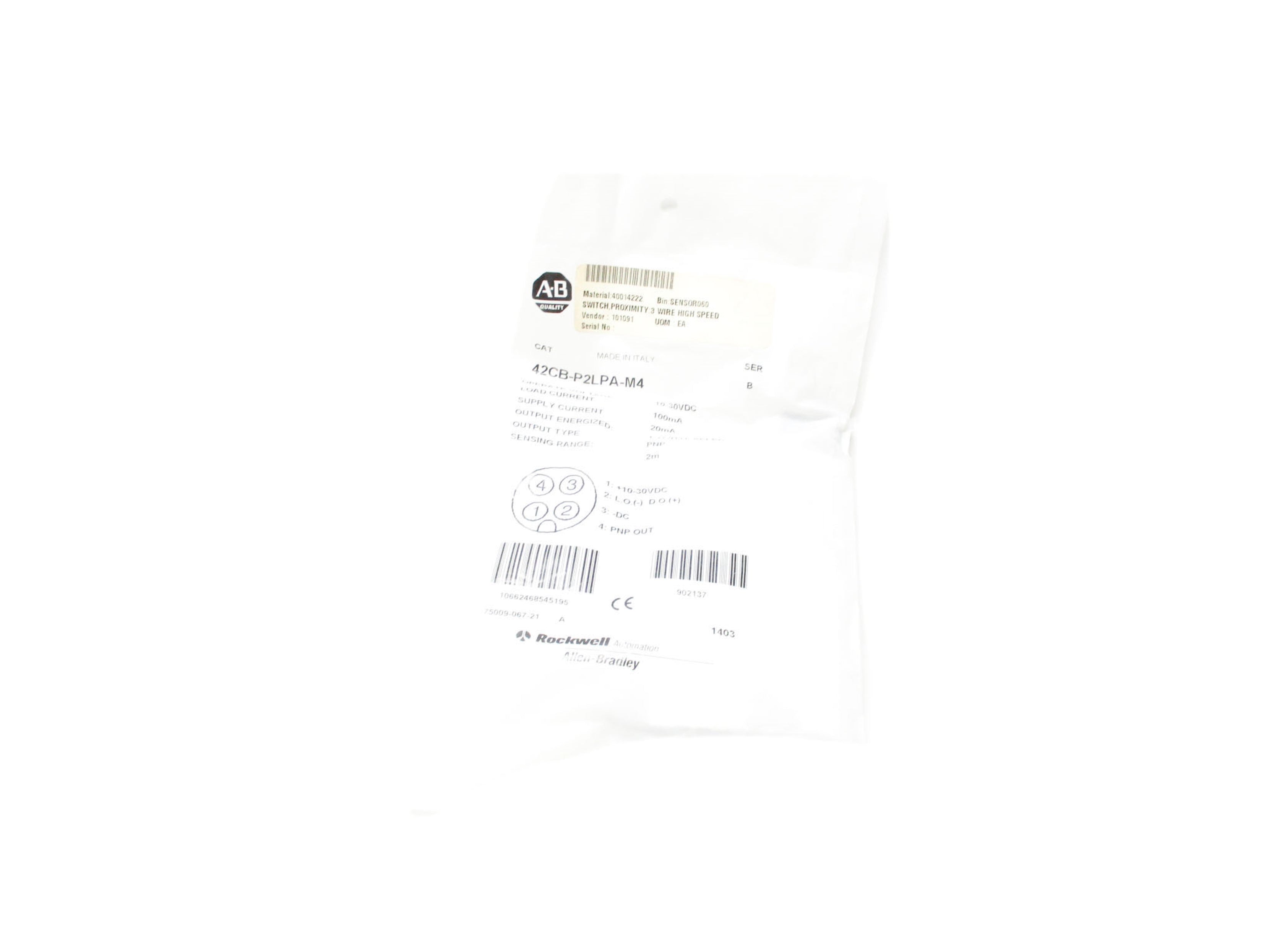 ALLEN BRADLEY 42CB-P2LPA-M4 SER. B NSMP
