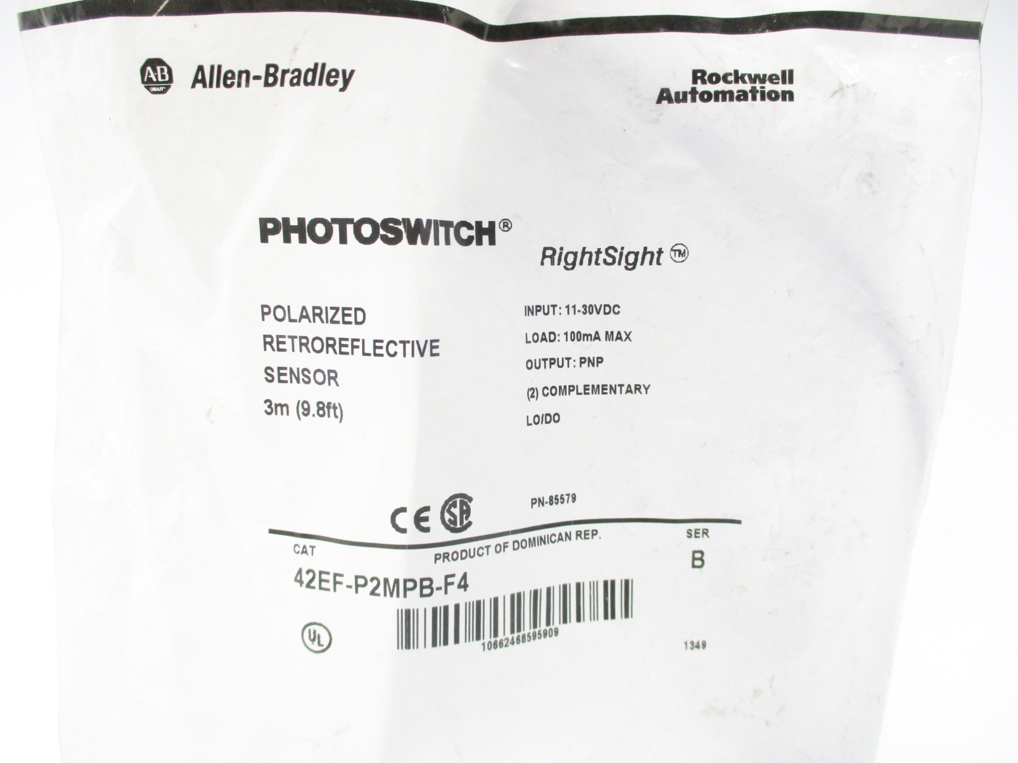 ALLEN BRADLEY 42EF-P2MPB-F4 SER. B NSMP