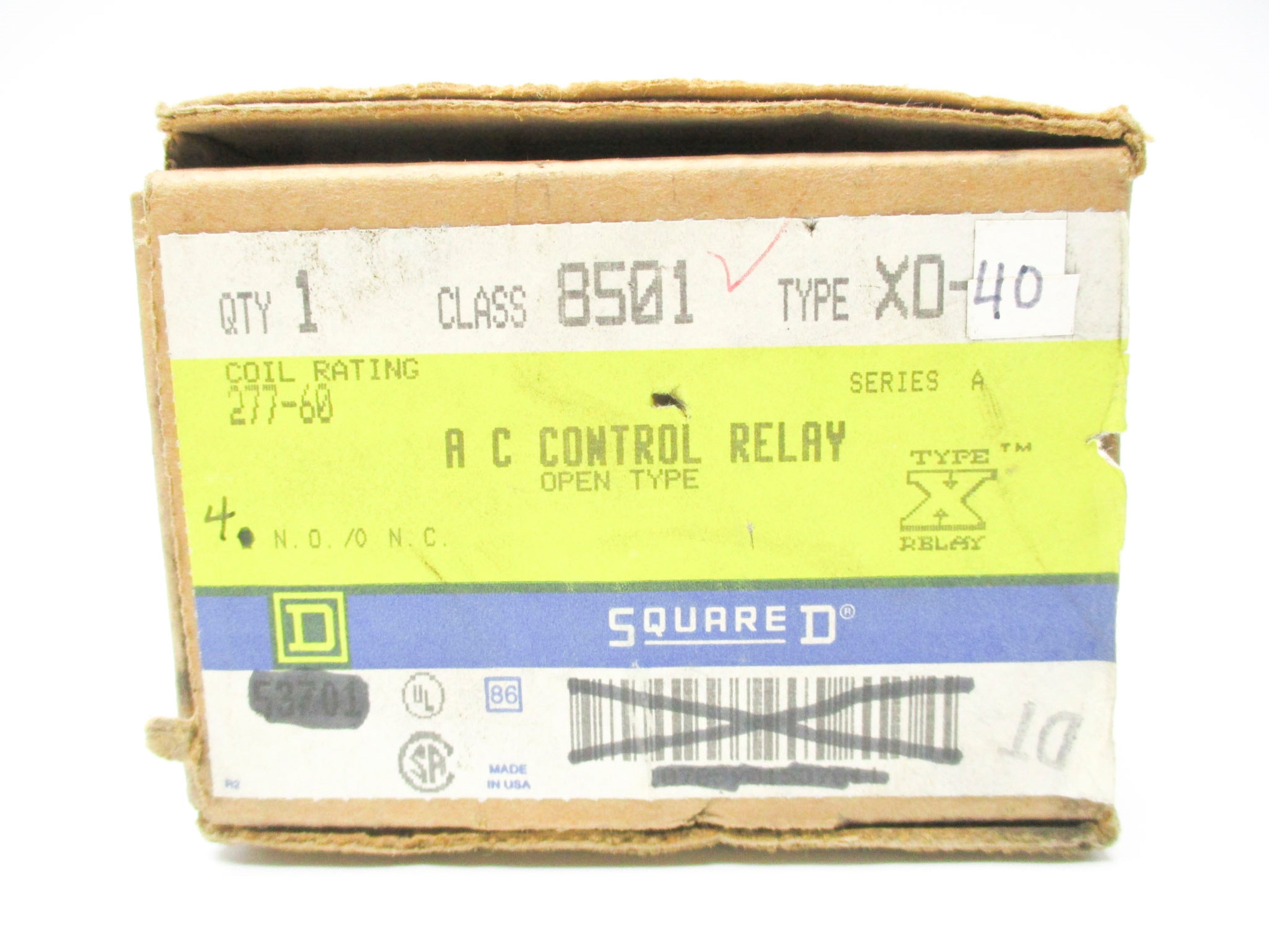 SQUARE D 8501XO40V04 277V SER. A  NSMP