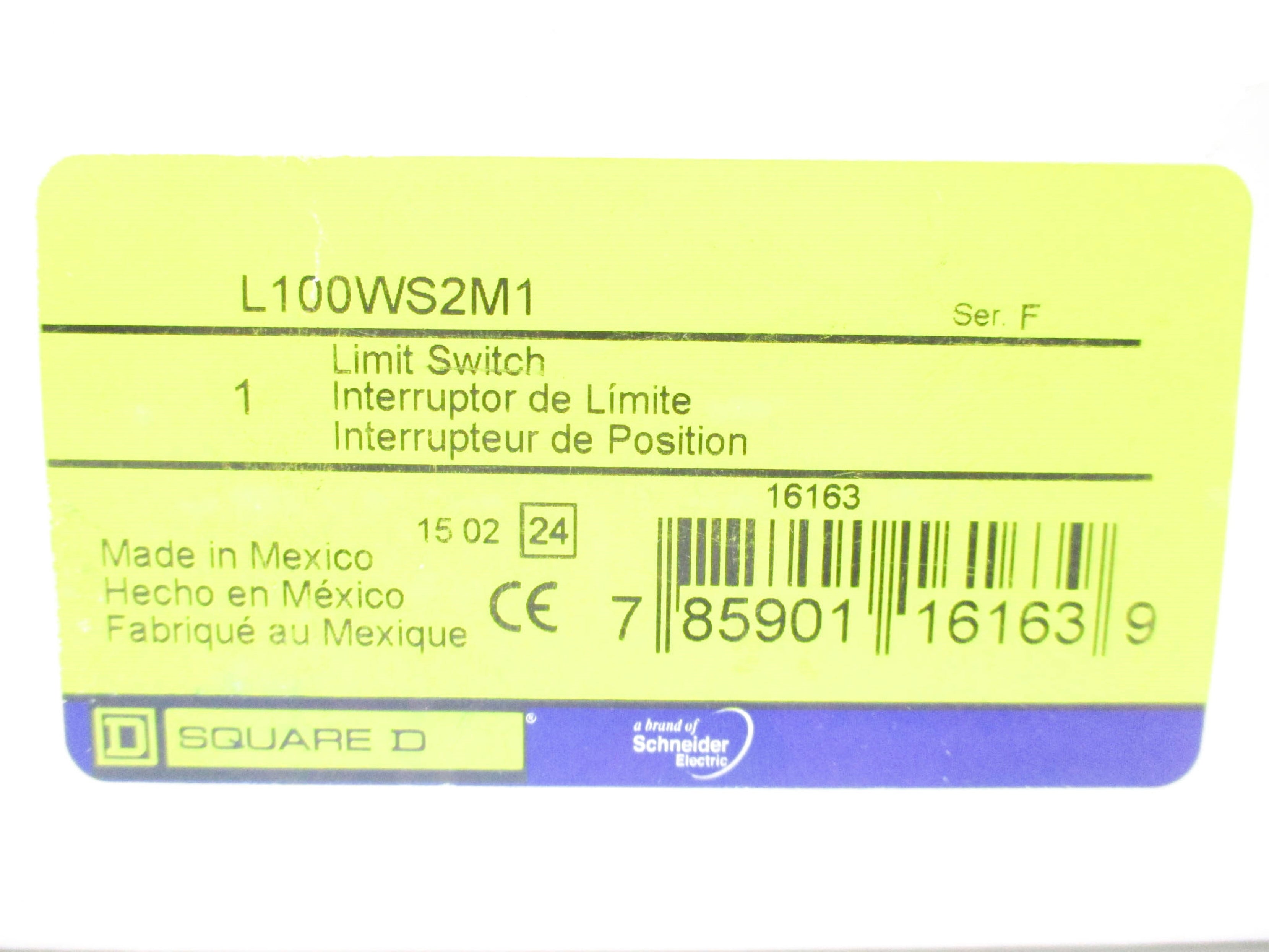 SQUARE D L100WS2M1 SER. F NSMP