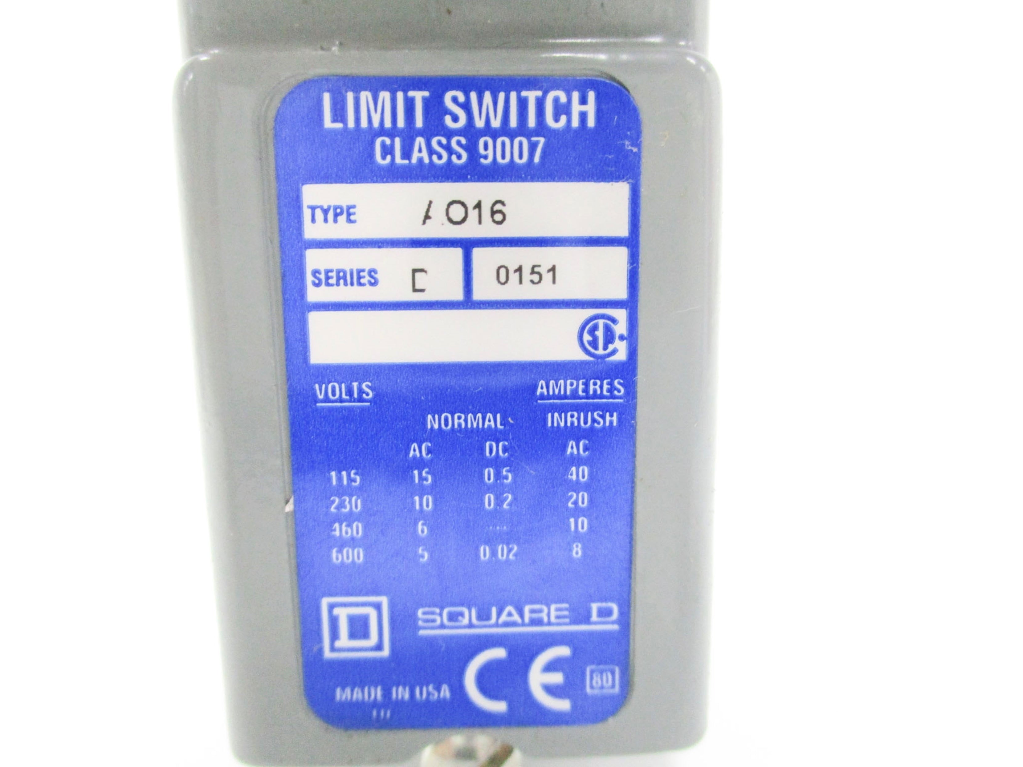 SQUARE D 9007AO16 SER. D NSMP