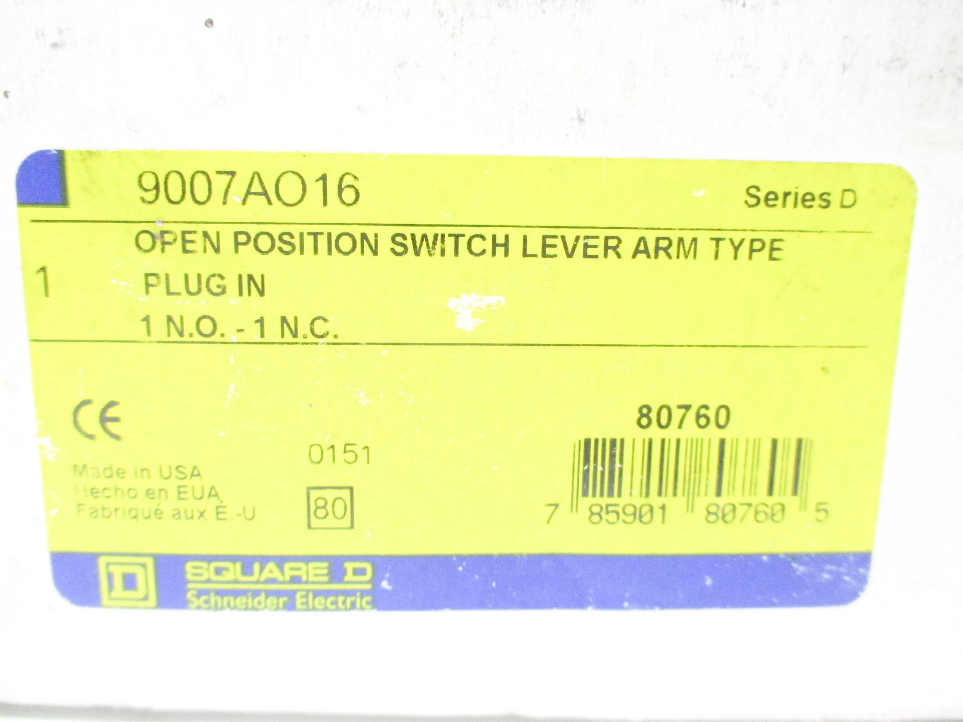 SQUARE D 9007AO16 SER. D NSMP