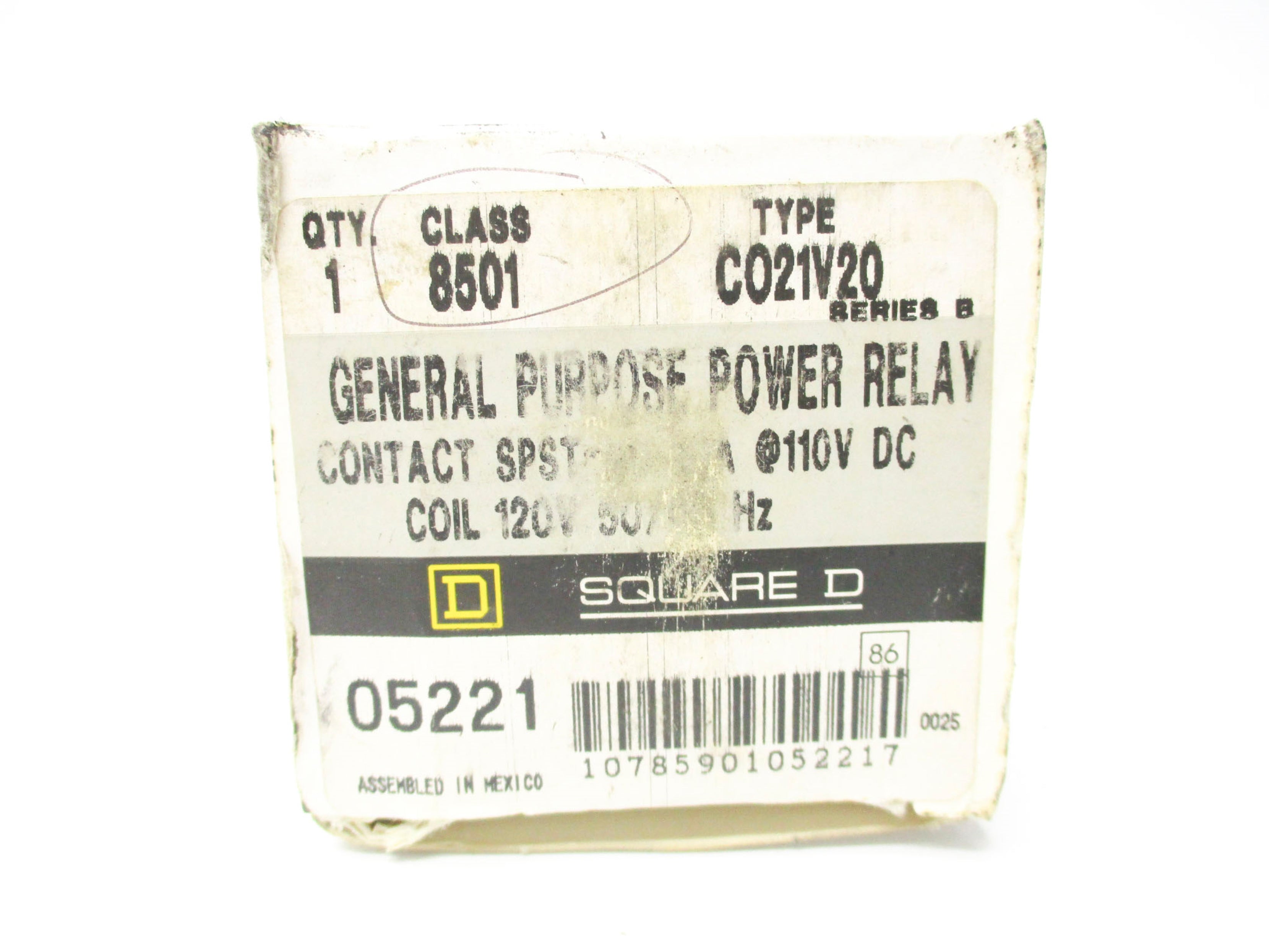 SQUARE D 8501CO21V20 SER. B 120V NSMP