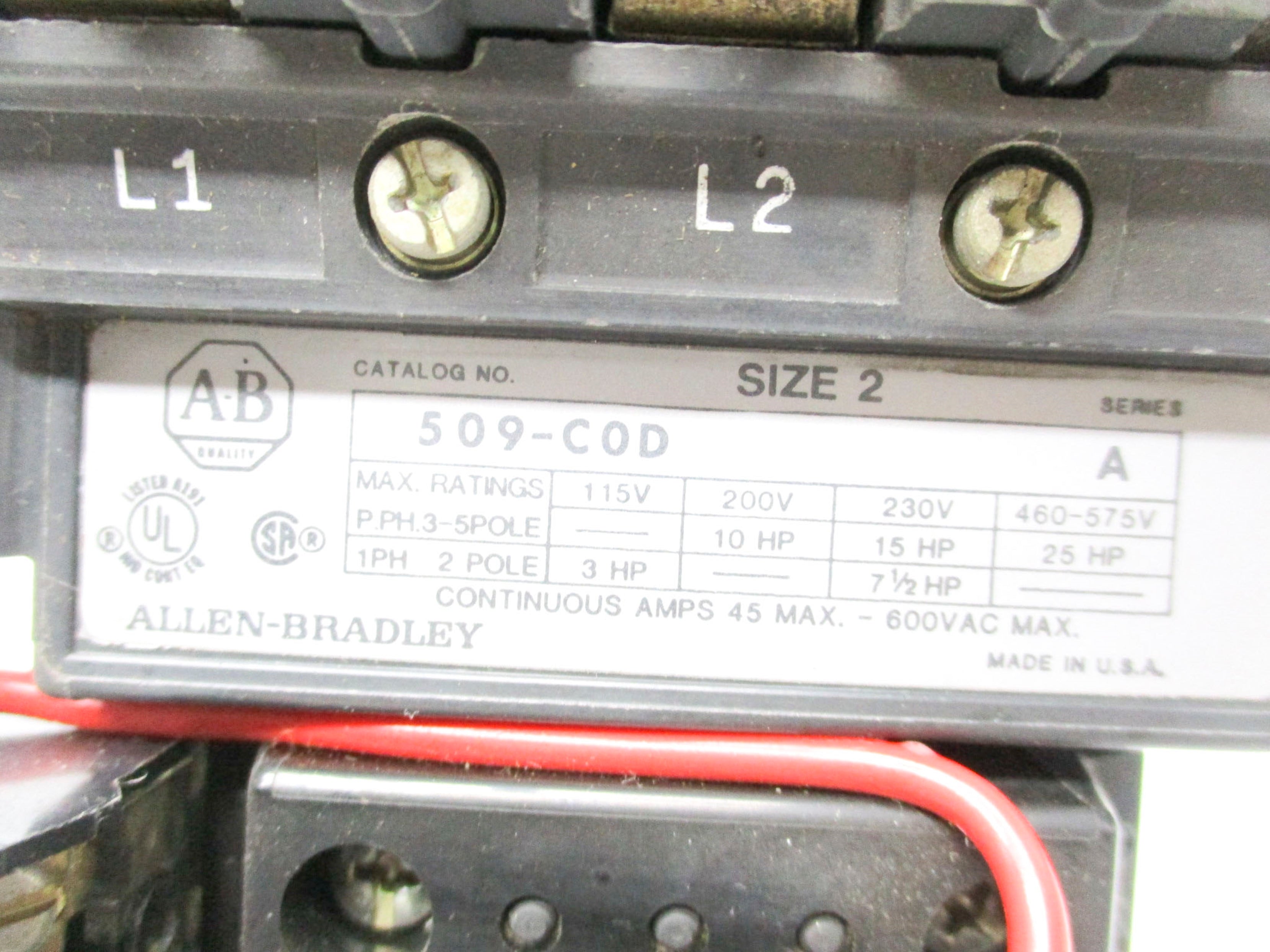 INDUSTRIAL SPARE PART 509-C0D SER. A (BR/YL) NSMP
