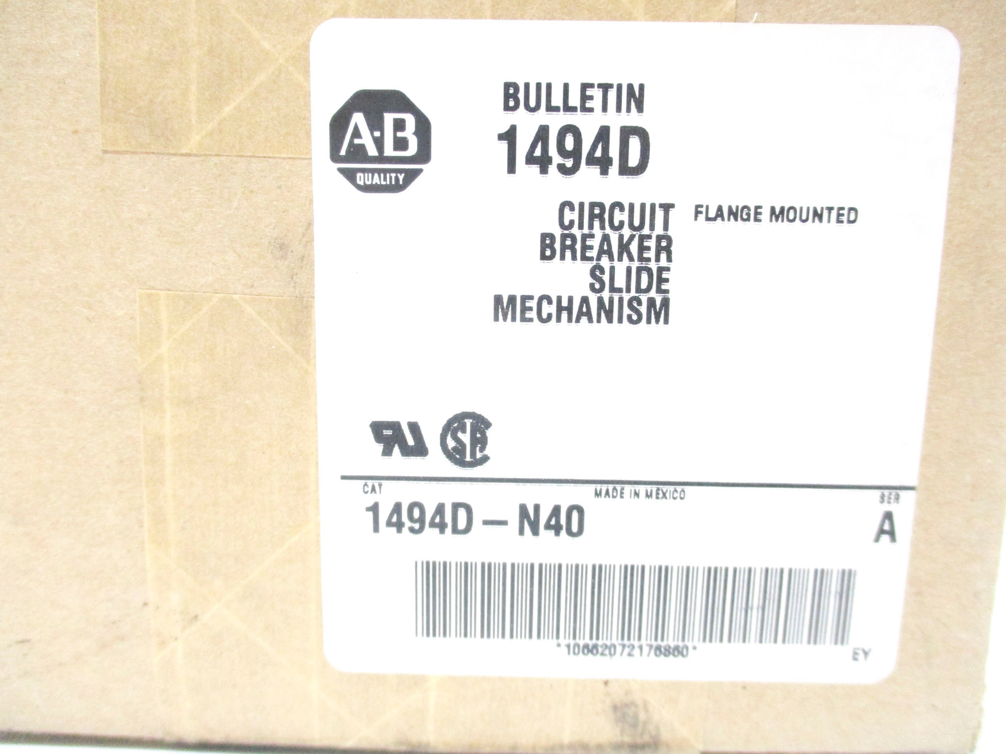 ALLEN BRADLEY 1494D-N40 SER. A (BR/WH) NSMP