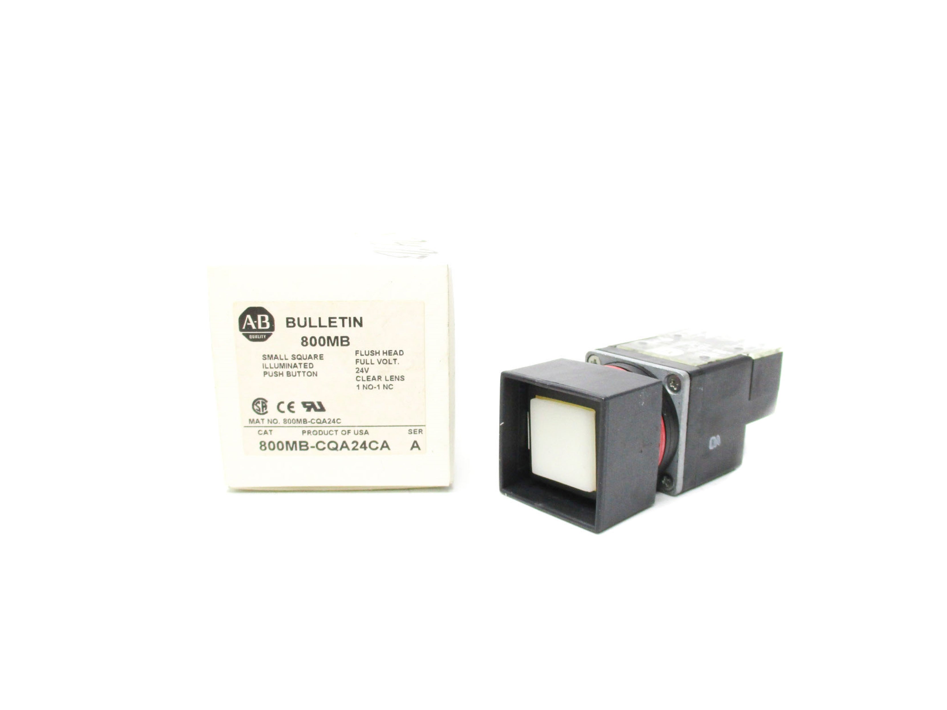 ALLEN BRADLEY 800MB-CQA24CA SER. A 24V (WH) NSMP