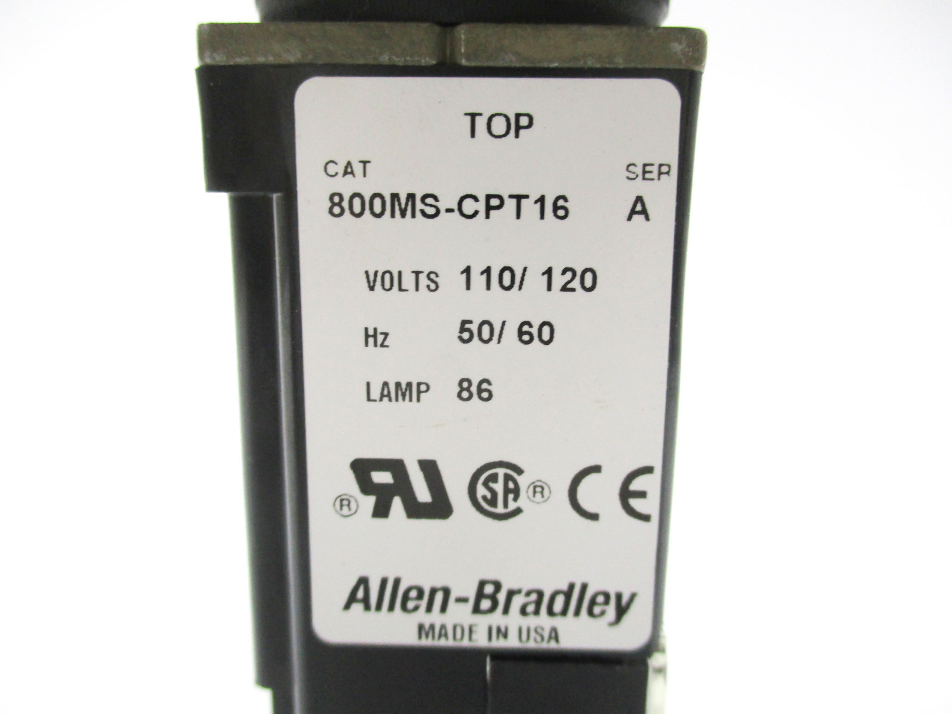 ALLEN BRADLEY 800MS-CPT16 SER. A UNMP