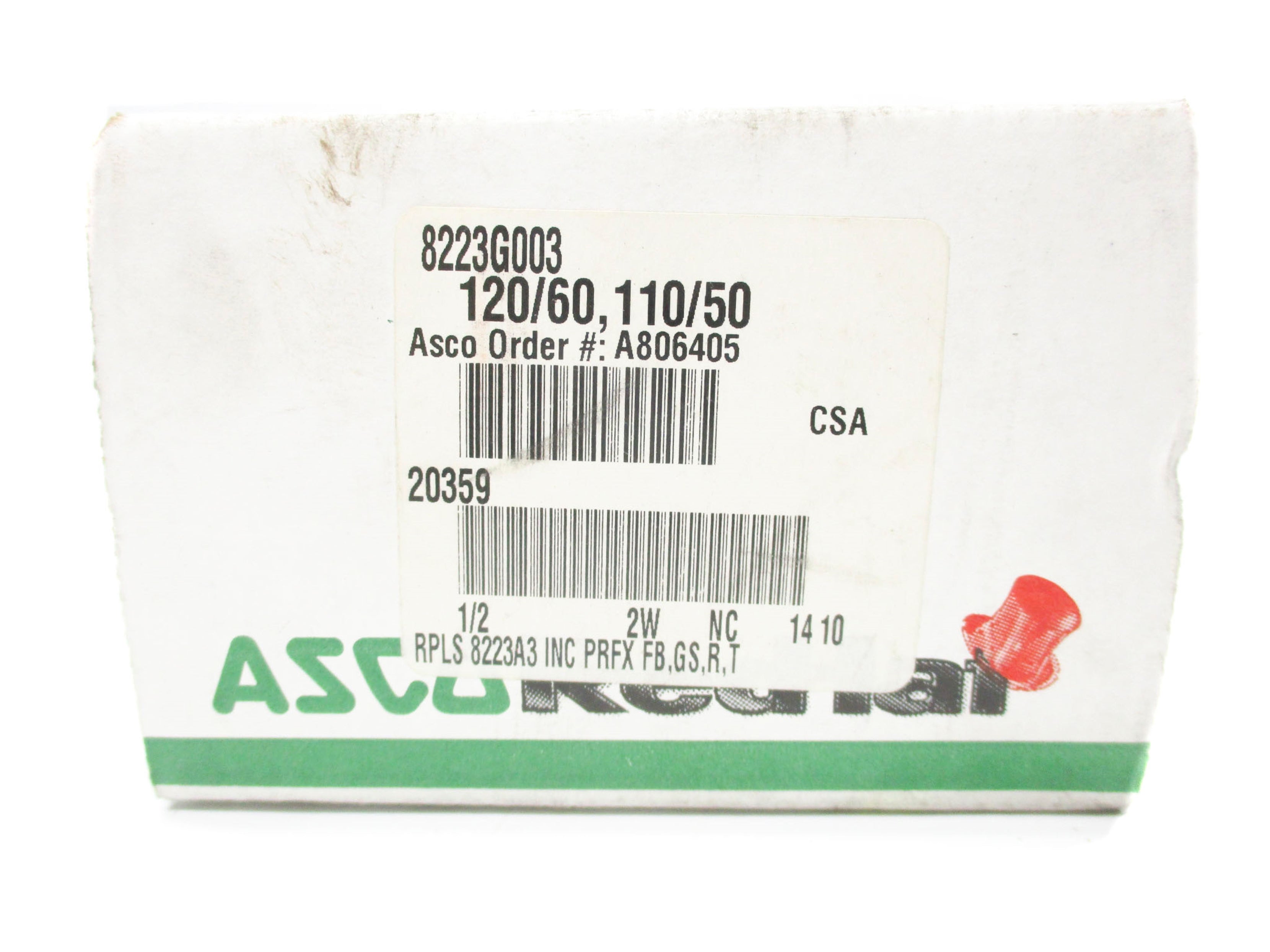 ASCO 8223G003 120V 25-1500PSI 1/2" NSMP