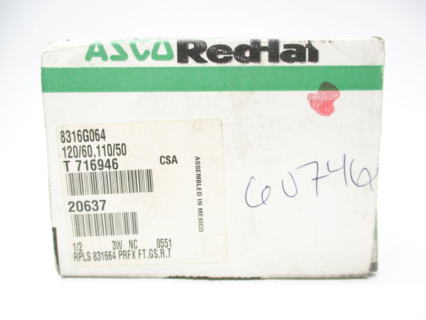 ASCO 8316G064 110/120V 10-125PSI 1/2" NSMP