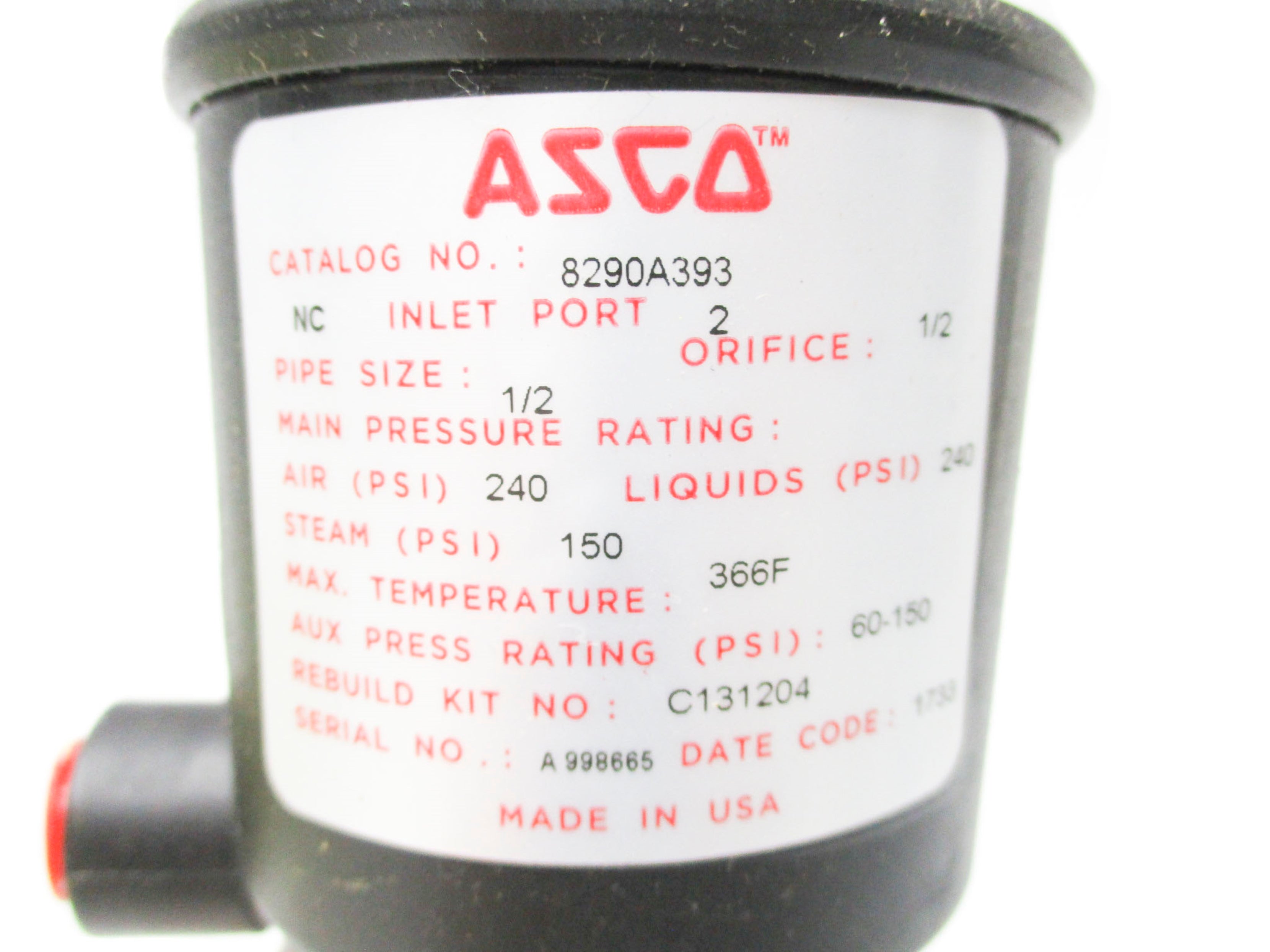 ASCO 8290A393 240PSI NSMP
