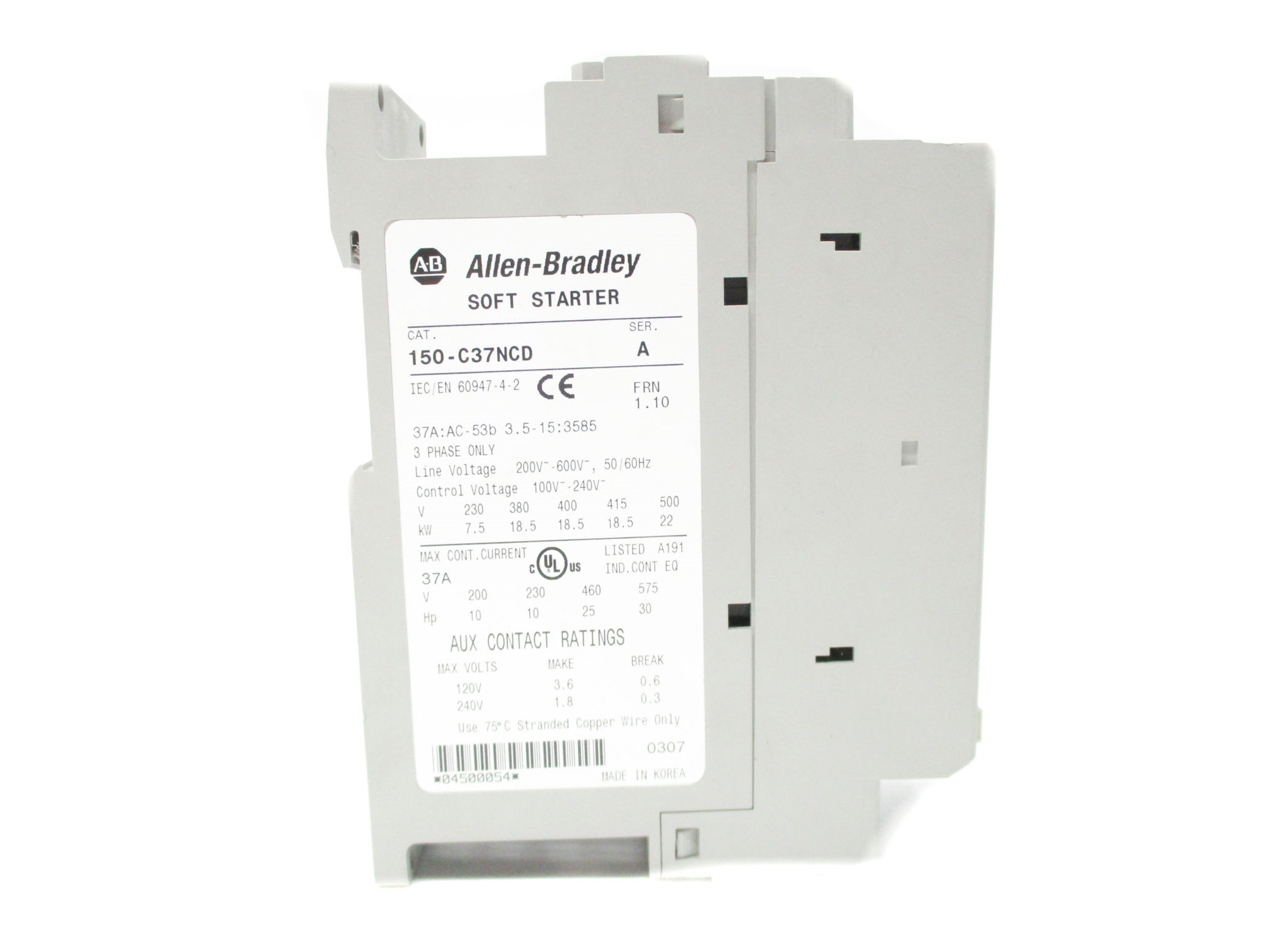 ALLEN BRADLEY 150-C37NCD SER. A NSMP