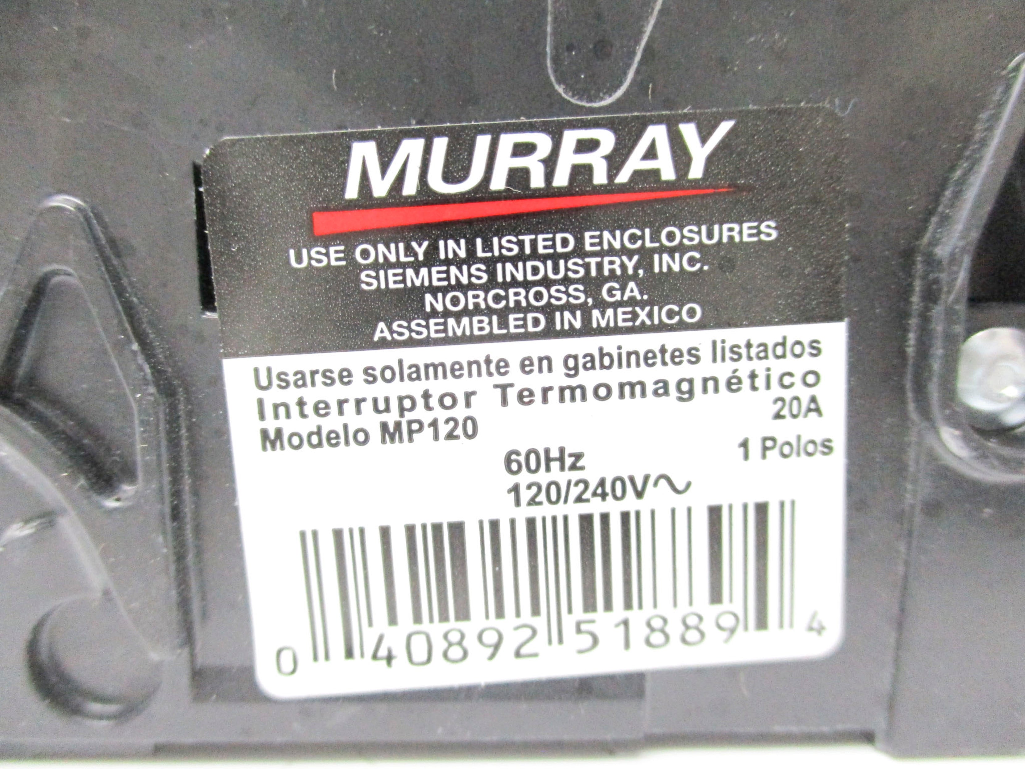 MURRY MP120 20A 240V UNMP