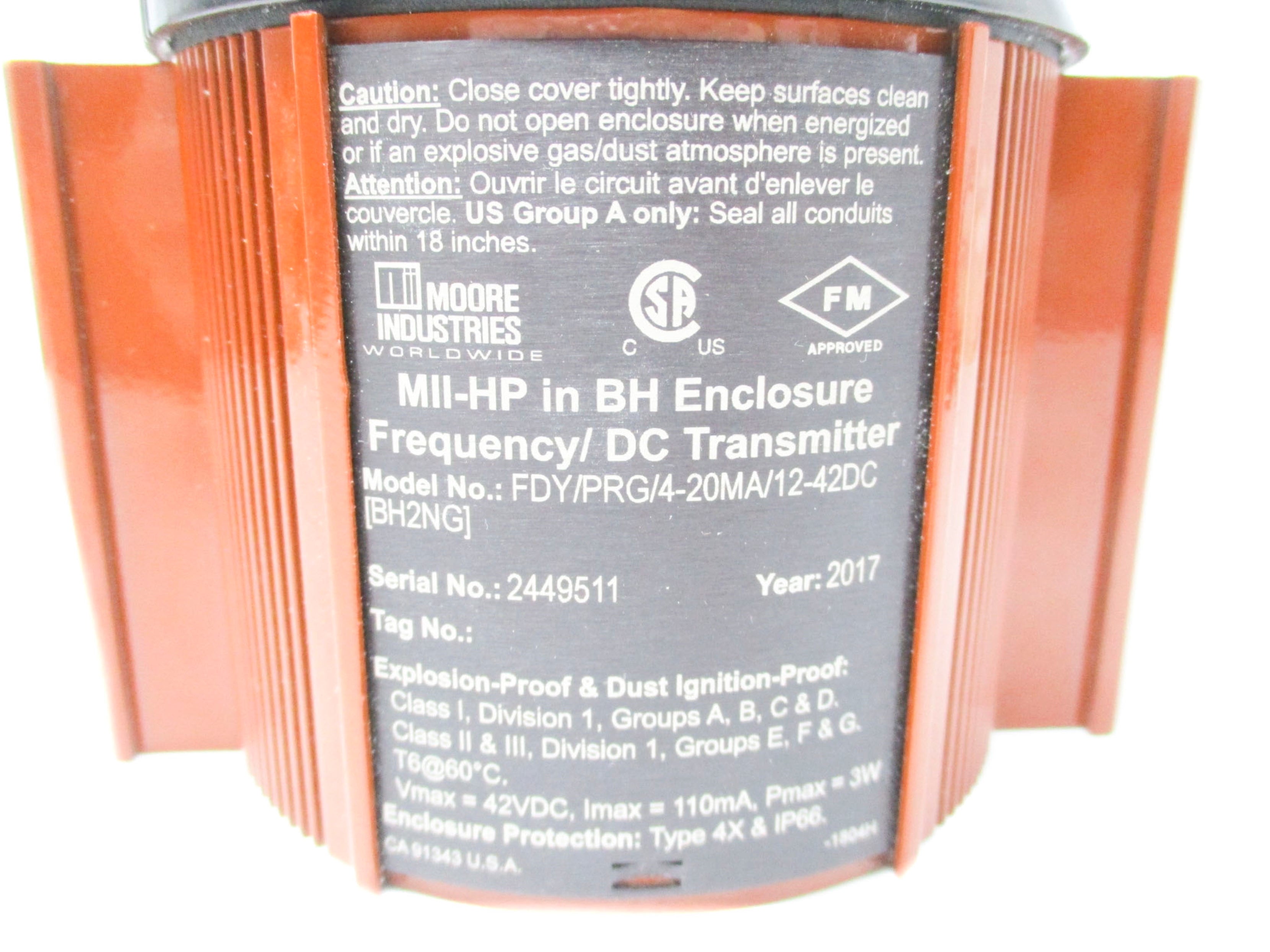 MOORE INDUSTRIES FDY/PRG/4-20MA/12-42DC NSNP