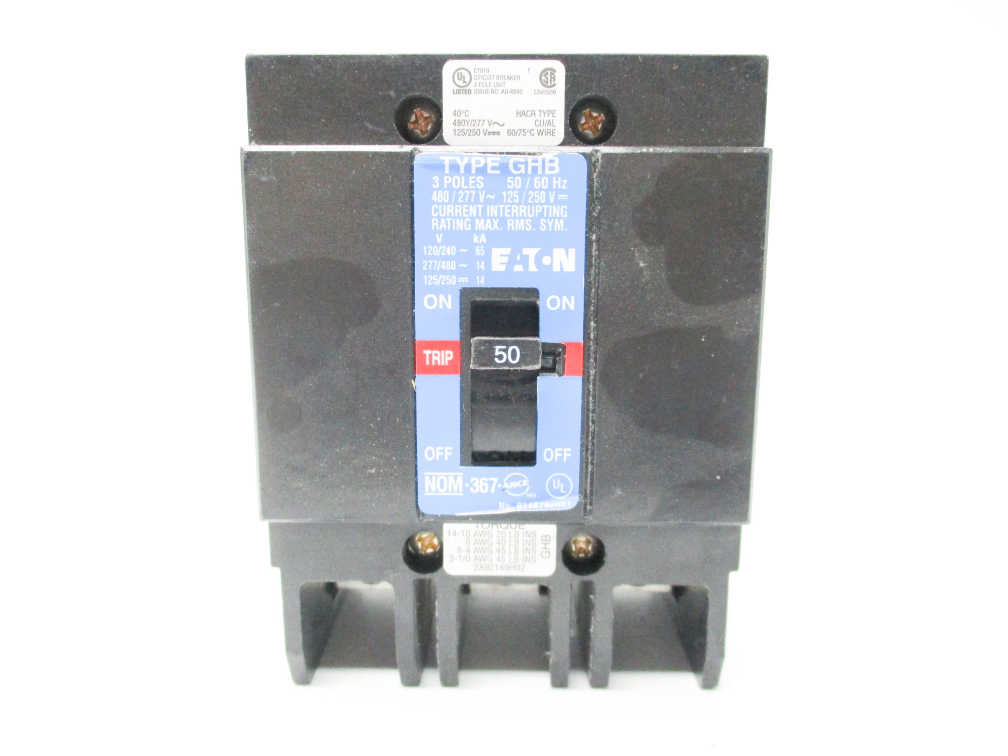 EATON GHB3050 240VAC 50A NSNP