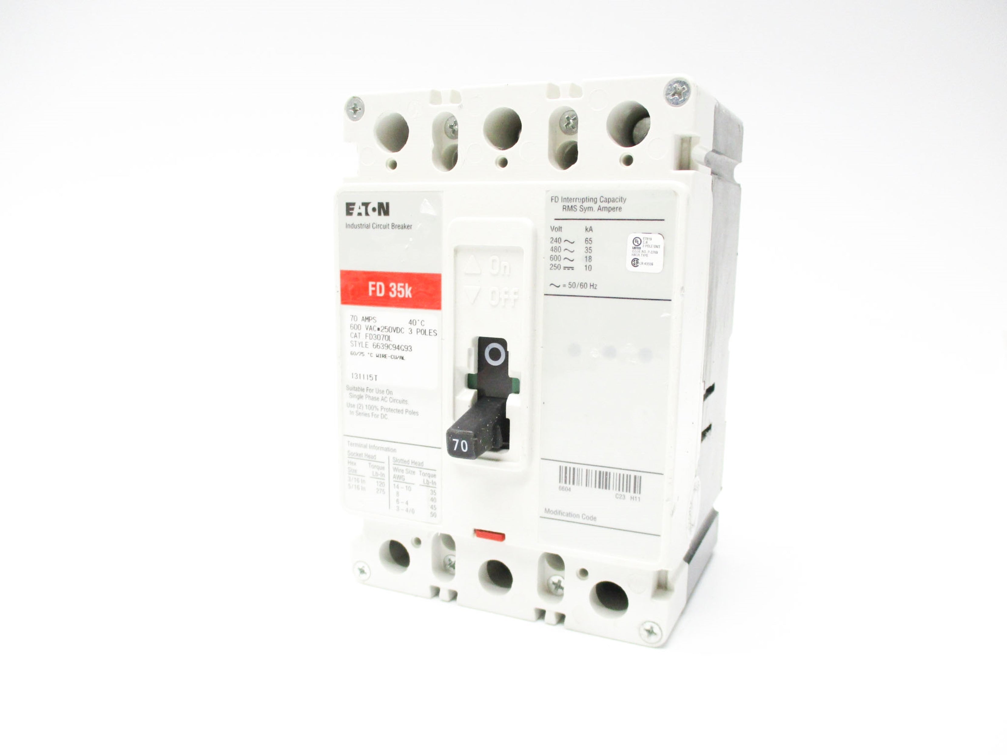 EATON FD3070L 600VAC 70A NSNP
