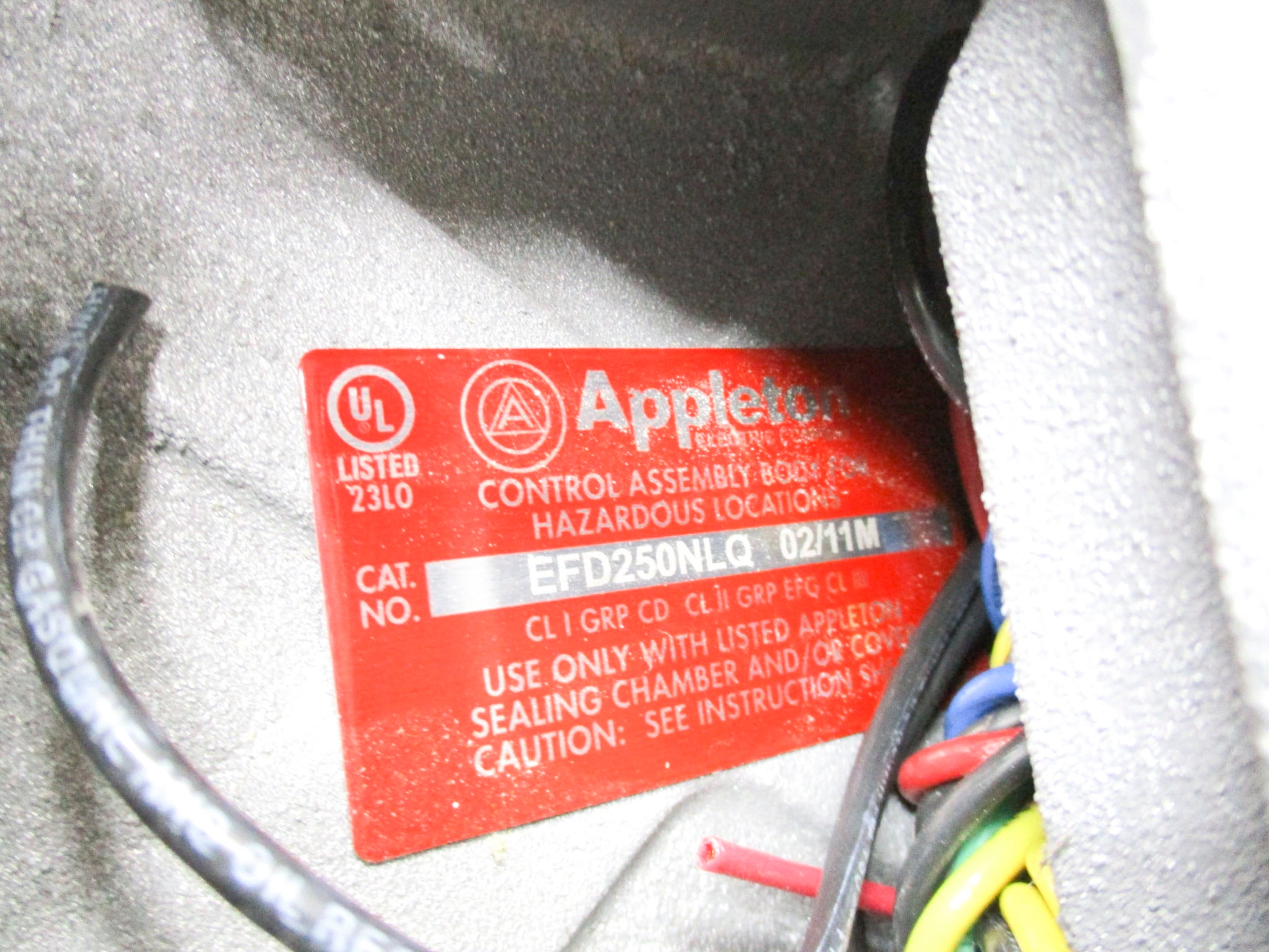 APPLETON EFD250NLQ W/EFKB12M UNMP