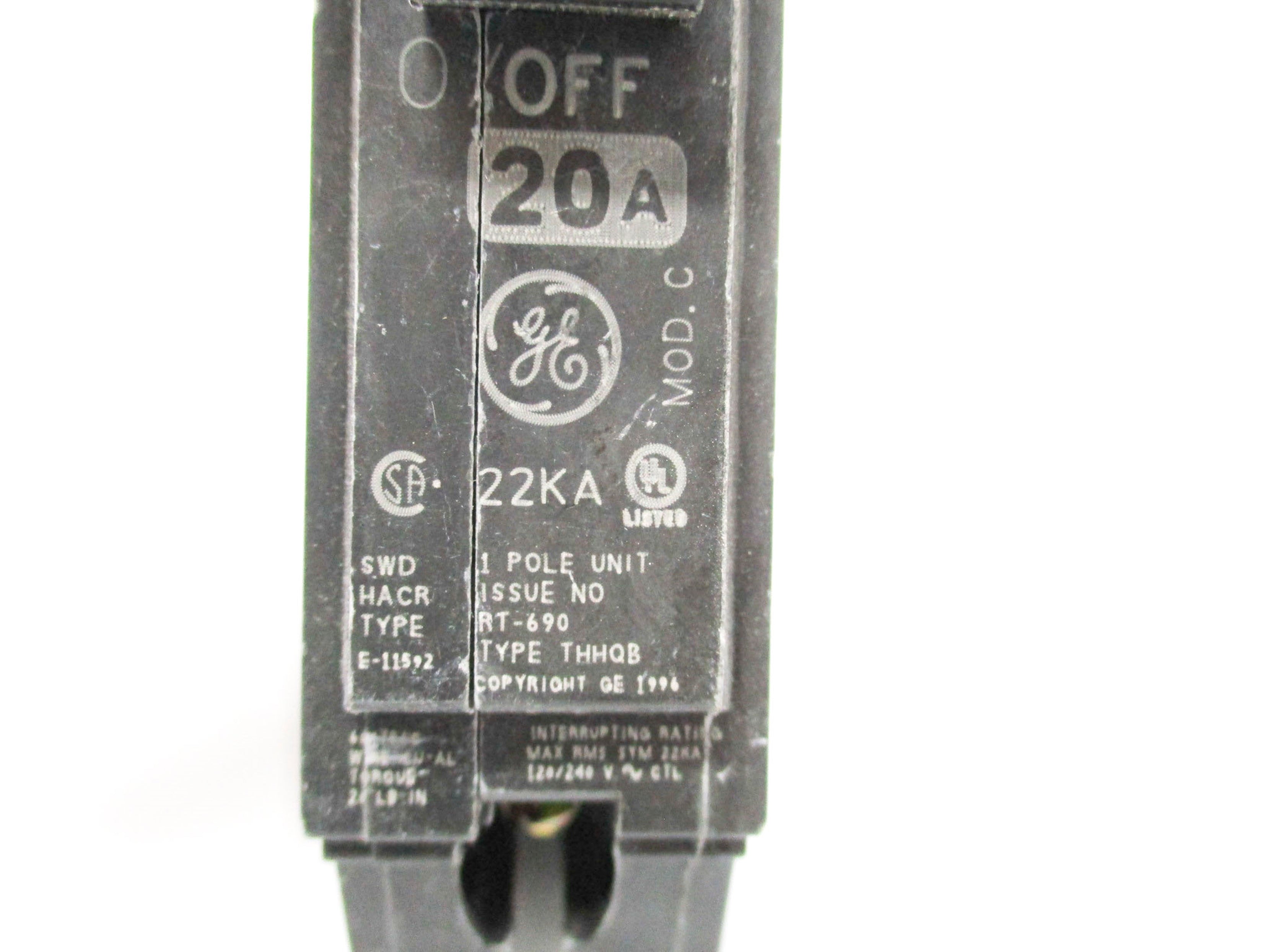 GENERAL ELECTRIC THHQB120 120/240V 20A UNMP