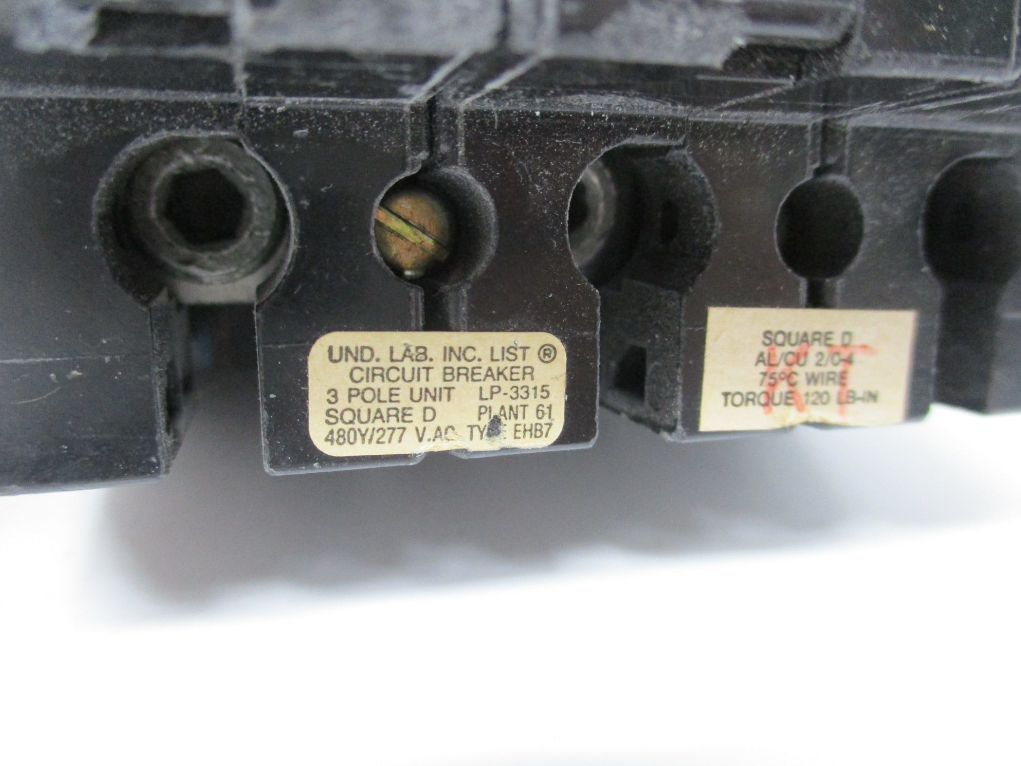 SQUARE D EHB73100 277/480VAC 100A UNMP