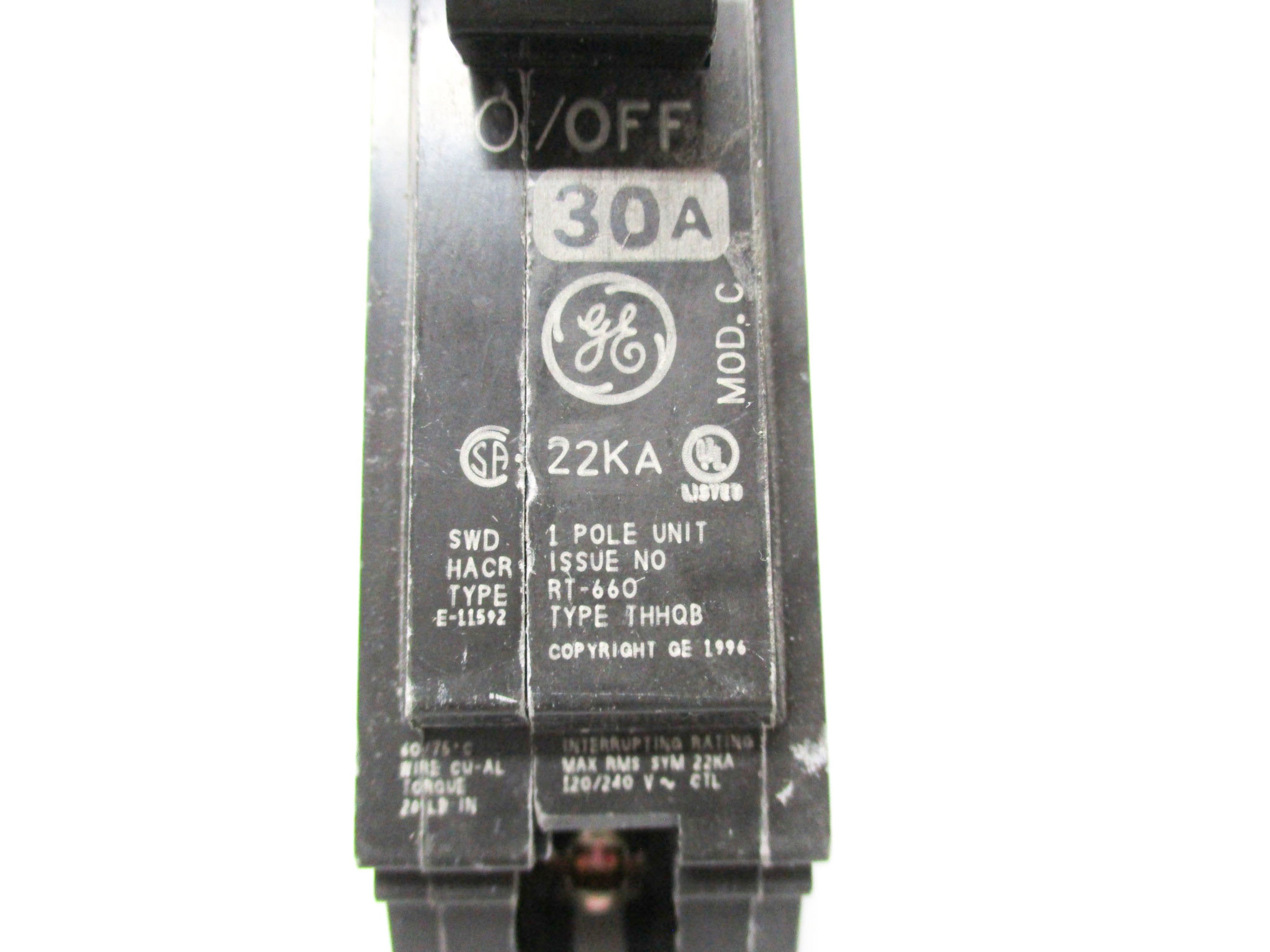 GENERAL ELECTRIC THHQB130 120/240V 30A UNMP